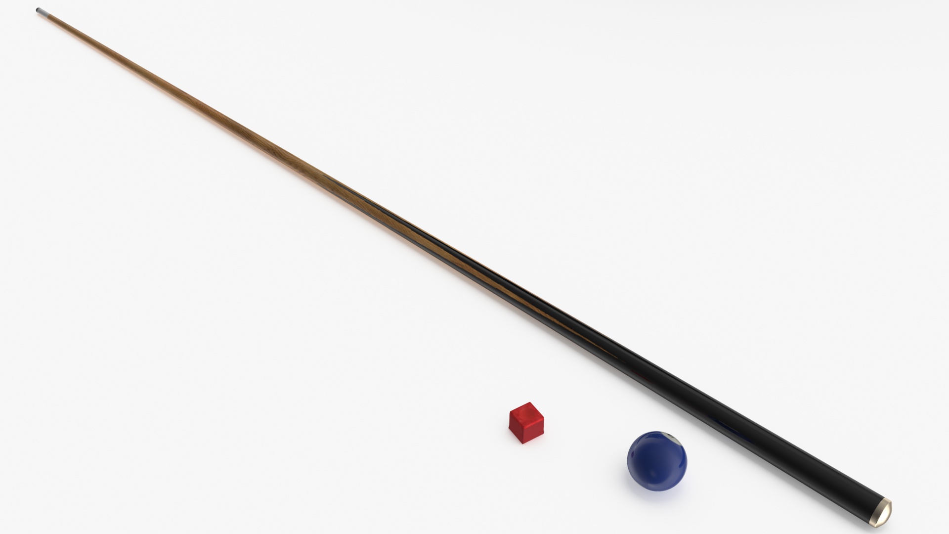 Pool Table Rasson Fuchsia with Balls and Cue 3D model