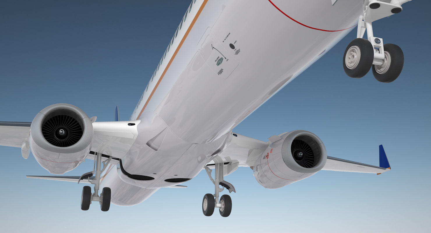 Boeing 737 900 with Interior United Airlines 3D model