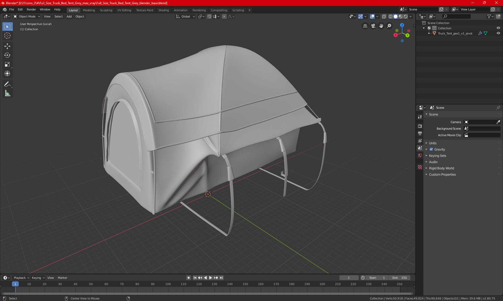 3D Truck Bed Camping Tent Guide Gear model