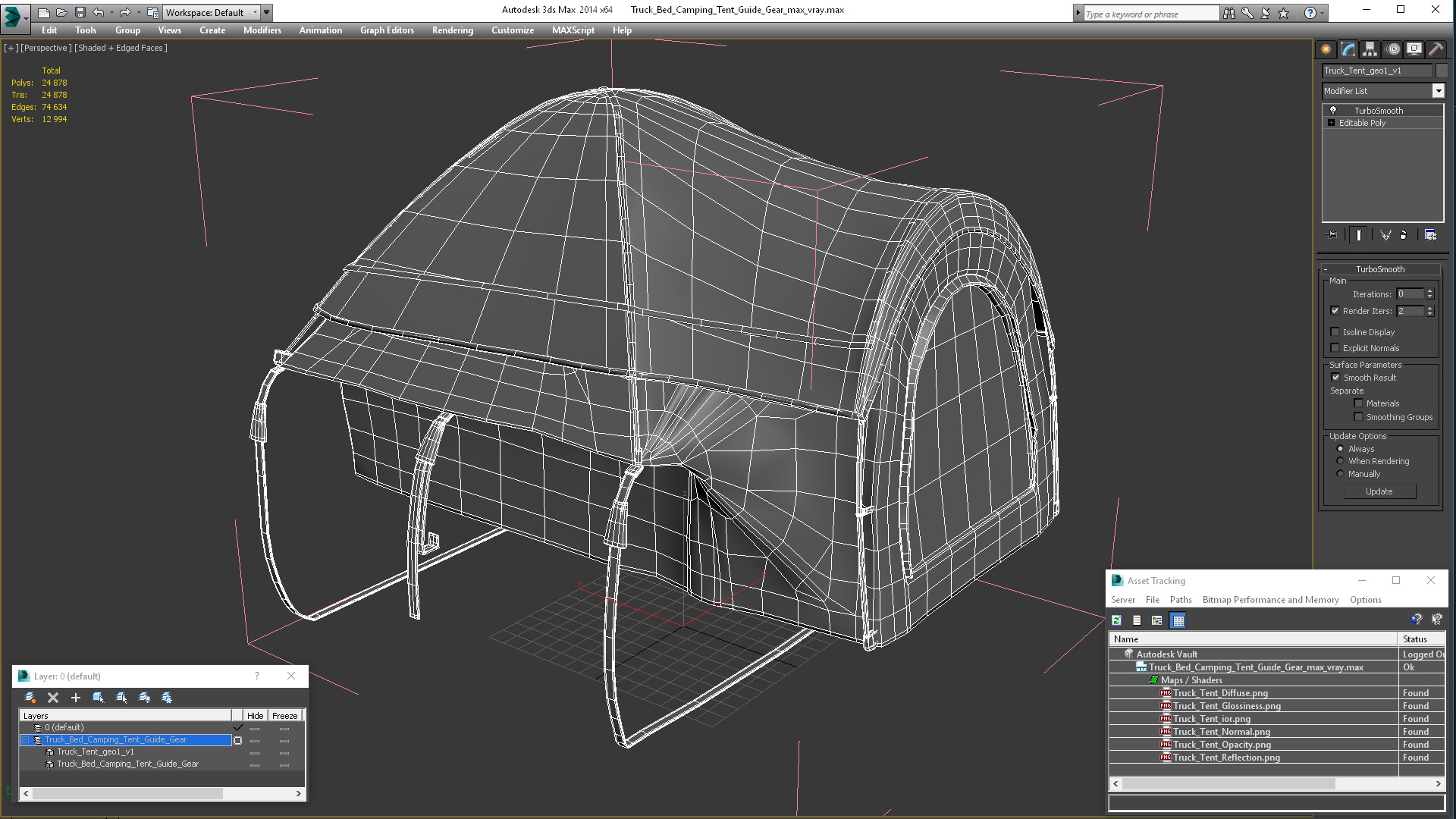 3D Truck Bed Camping Tent Guide Gear model