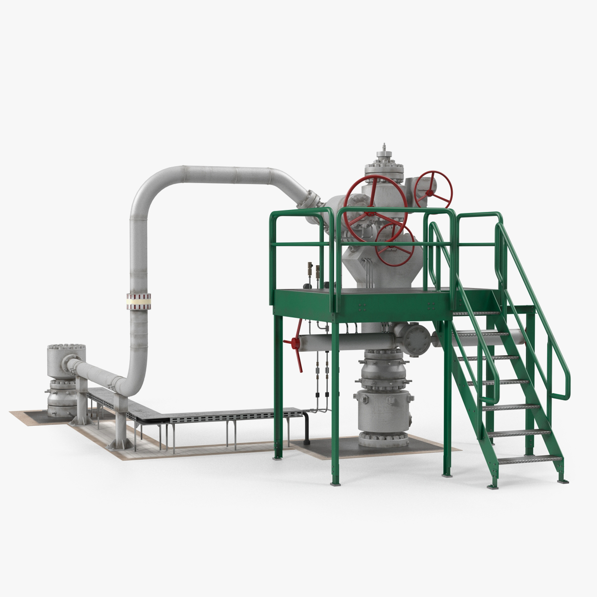 Oil Wellhead 3D Model, view 4