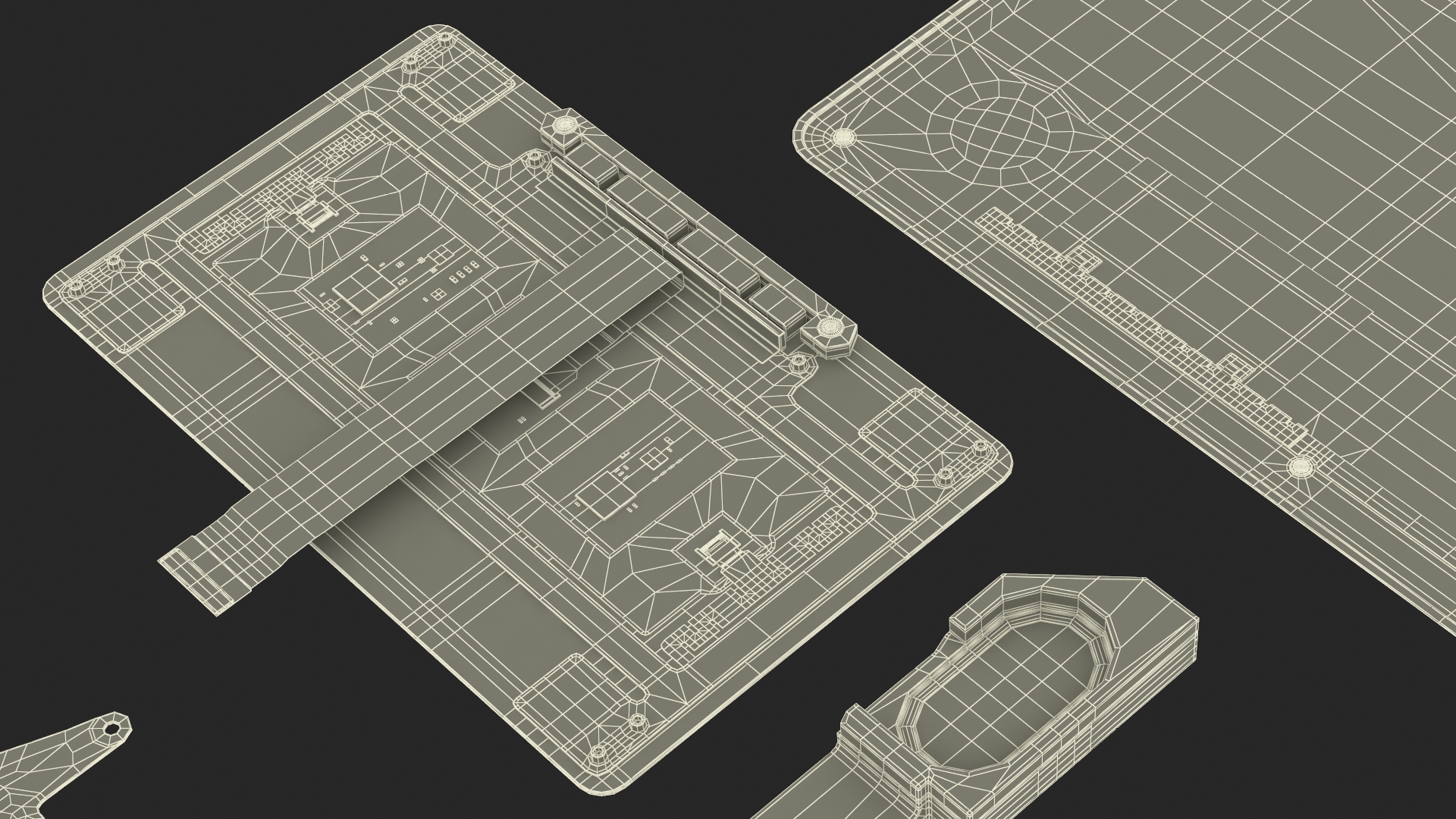 3D Laptop with Detailed Inner Structure
