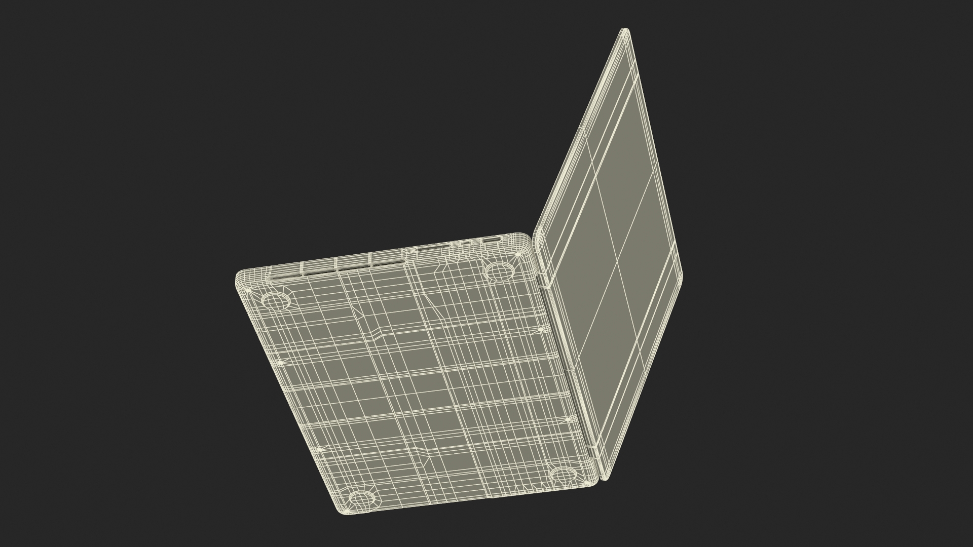 3D Laptop with Detailed Inner Structure