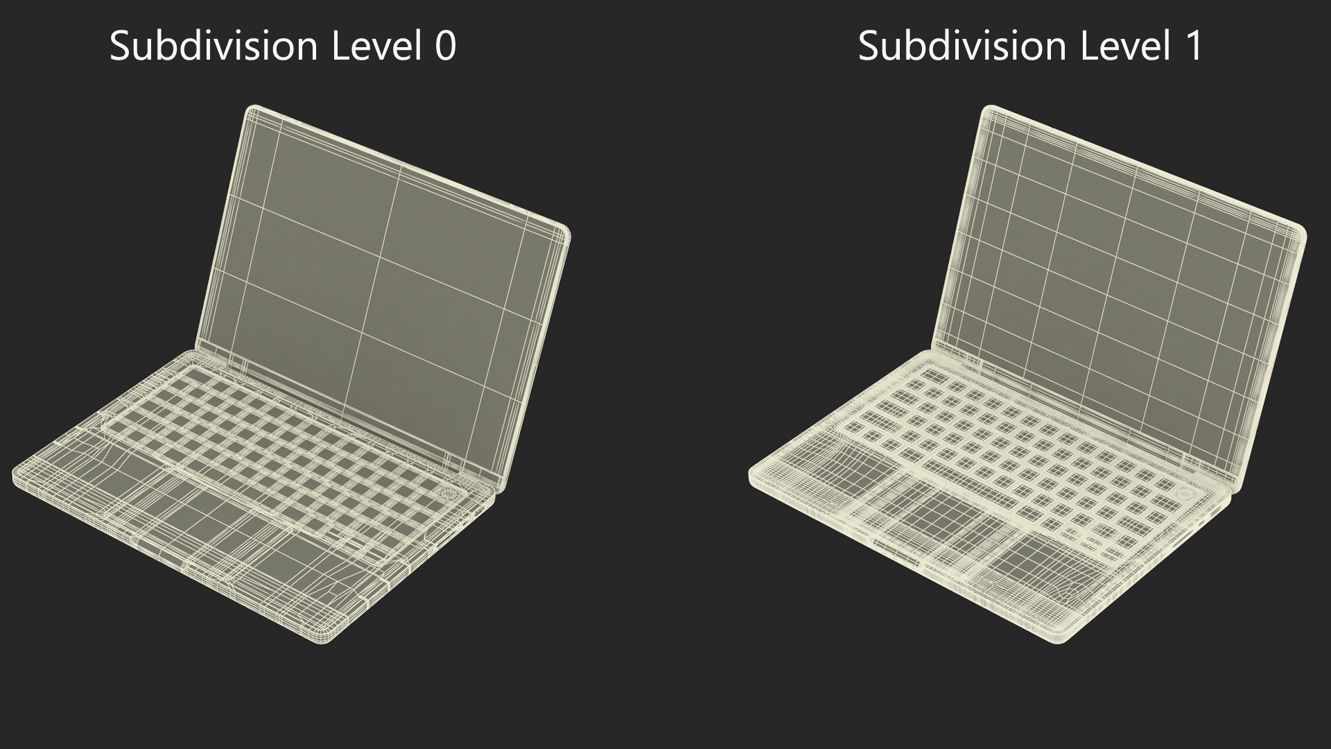 3D Laptop with Detailed Inner Structure