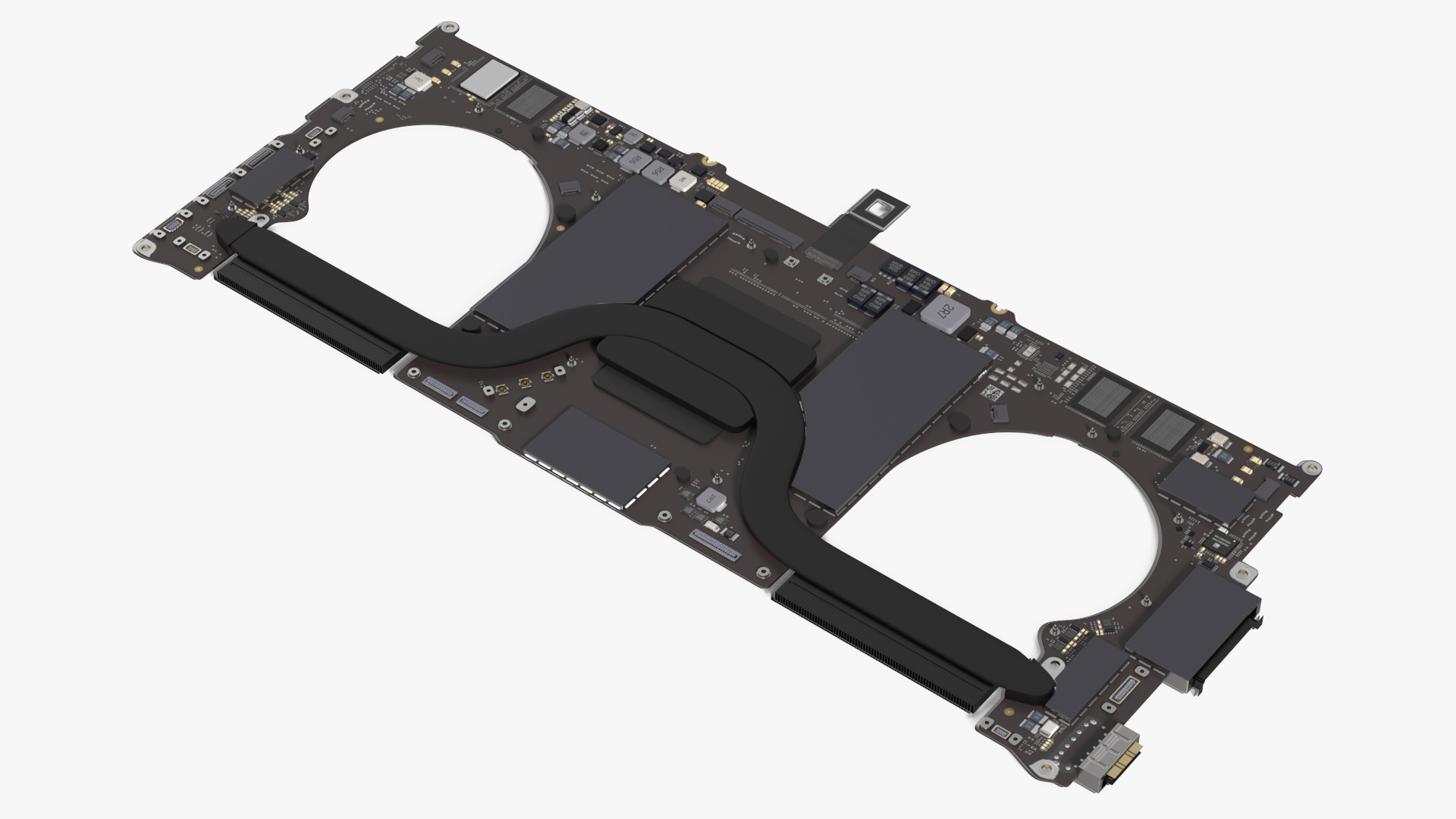 3D Laptop with Detailed Inner Structure