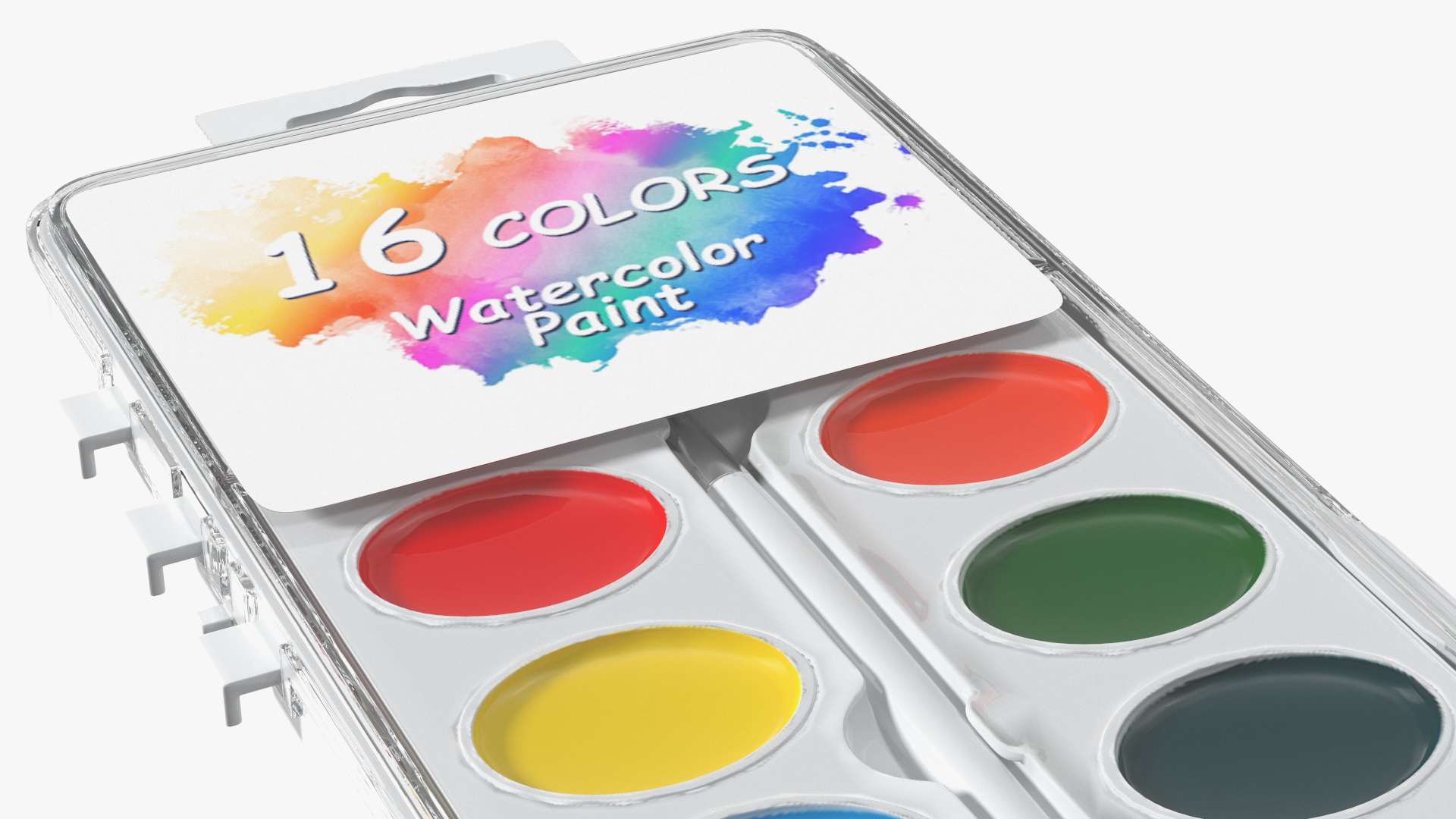 Kids Water Color Paints Set in White Box Fur 3D model