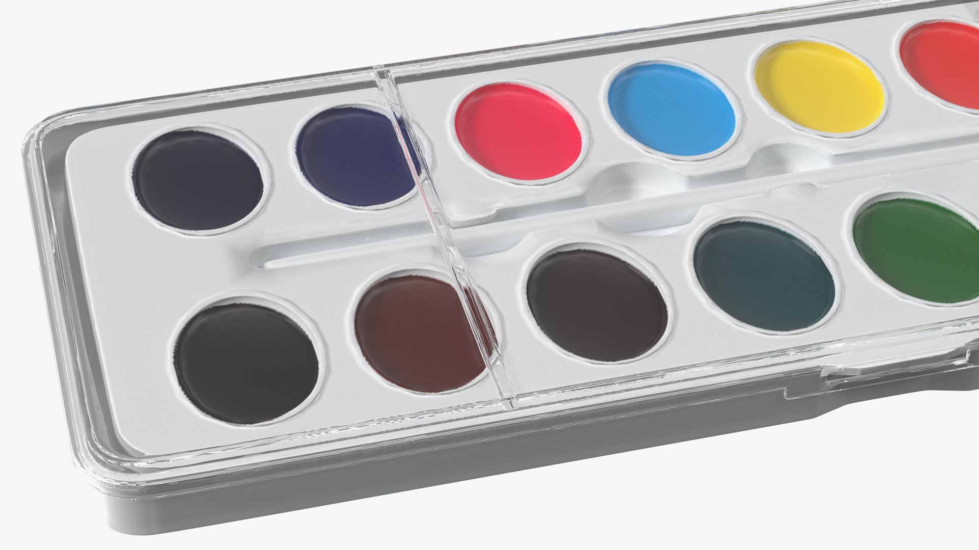 Kids Water Color Paints Set in White Box Fur 3D model