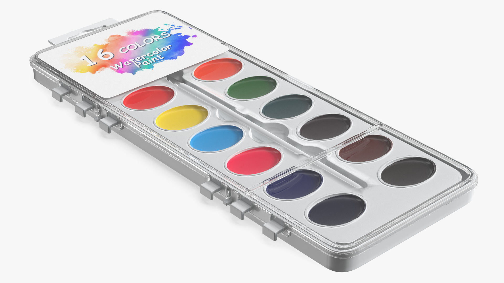 Kids Water Color Paints Set in White Box Fur 3D model