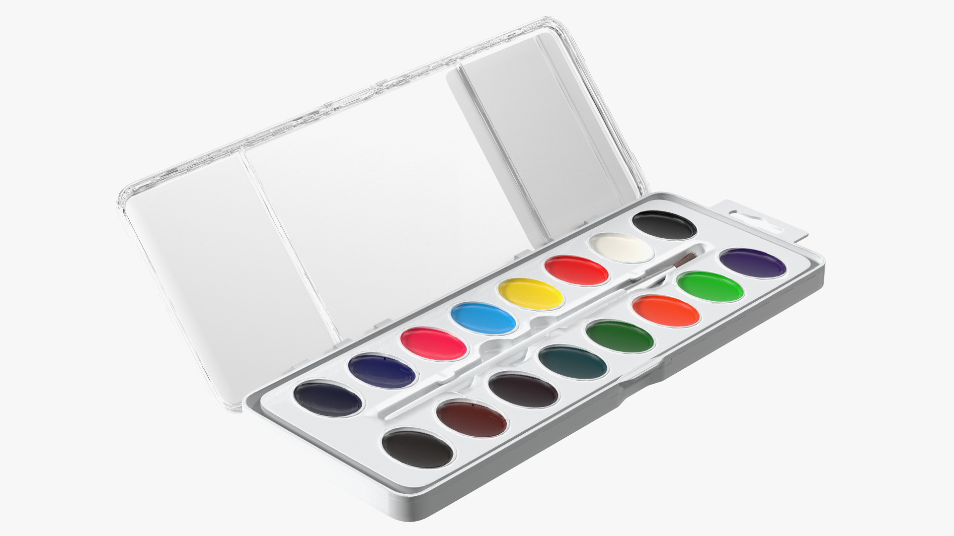 Kids Water Color Paints Set in White Box Fur 3D model