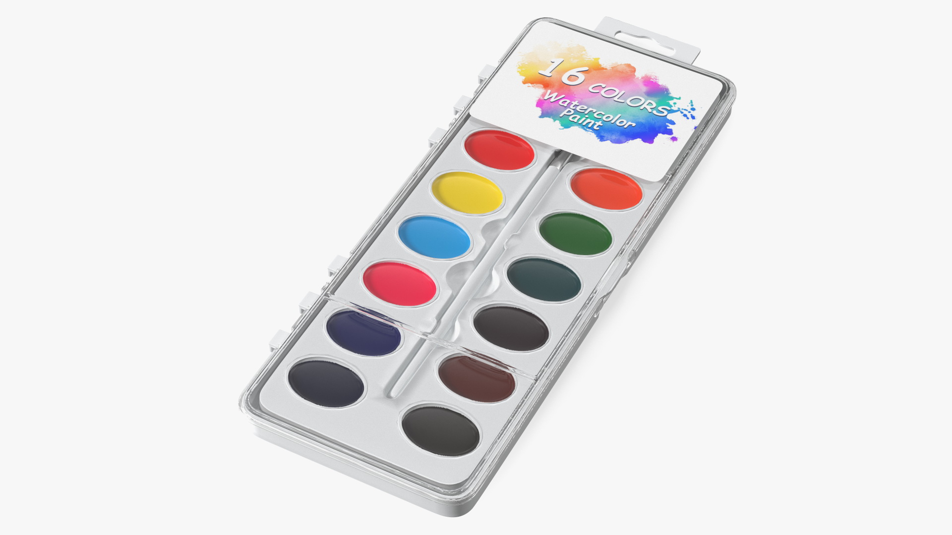 Kids Water Color Paints Set in White Box Fur 3D model