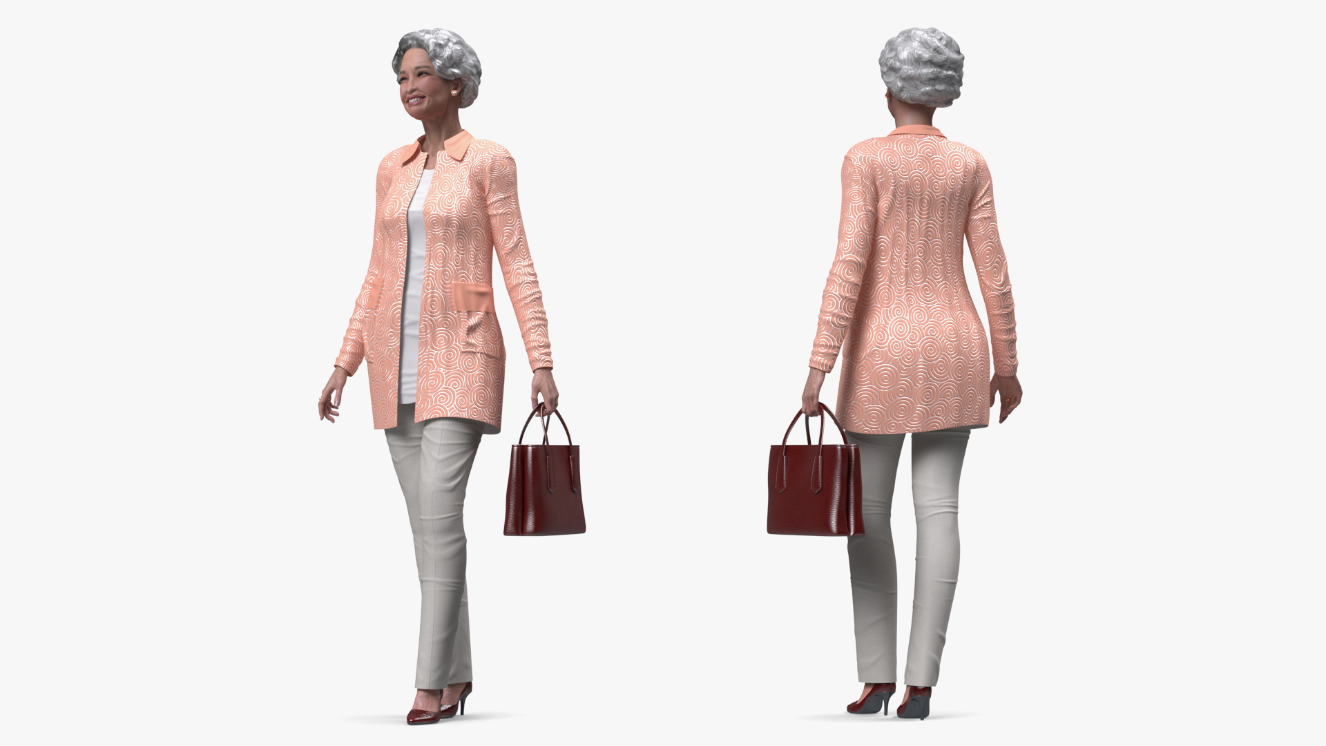 3D Chinese Grandma Everyday Style Walking model