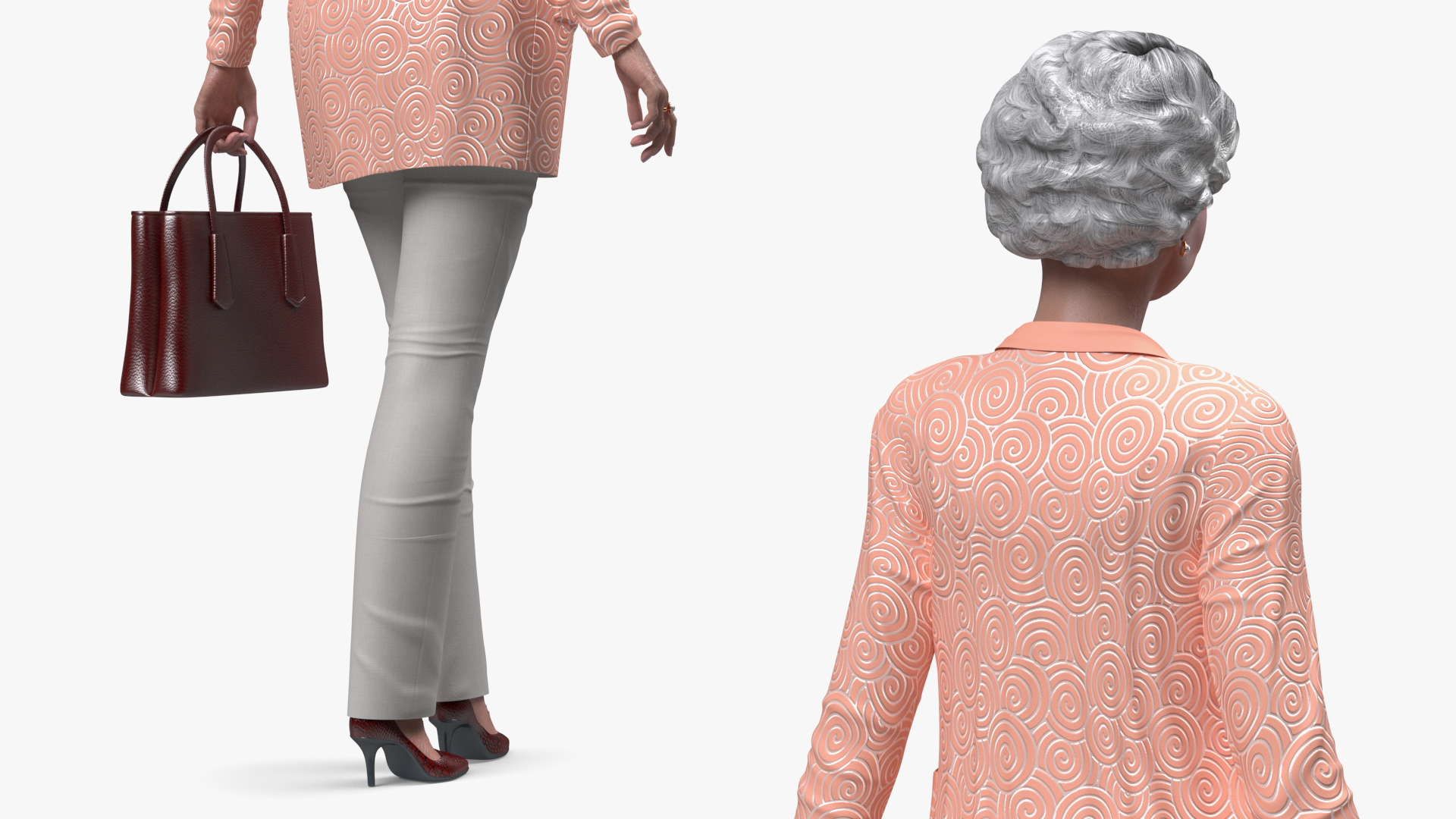 3D Chinese Grandma Everyday Style Walking model