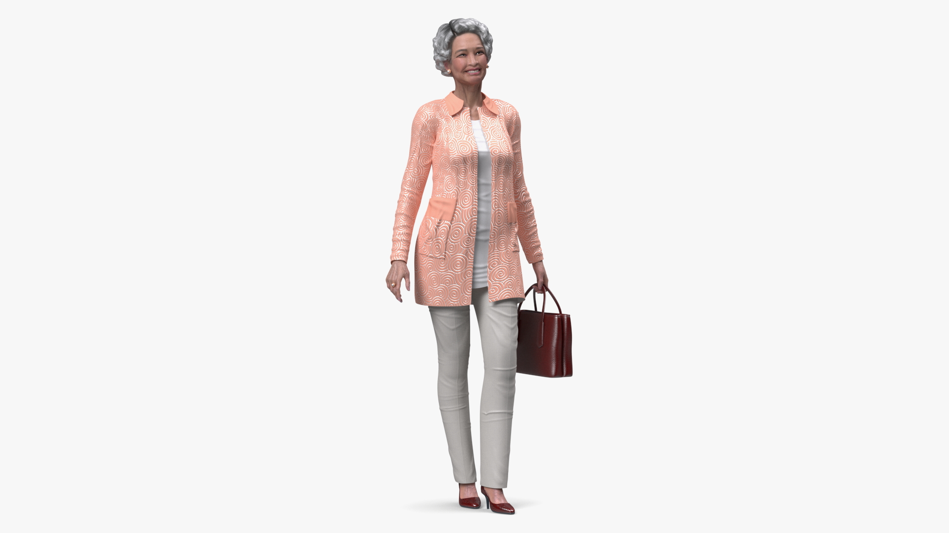 3D Chinese Grandma Everyday Style Walking model