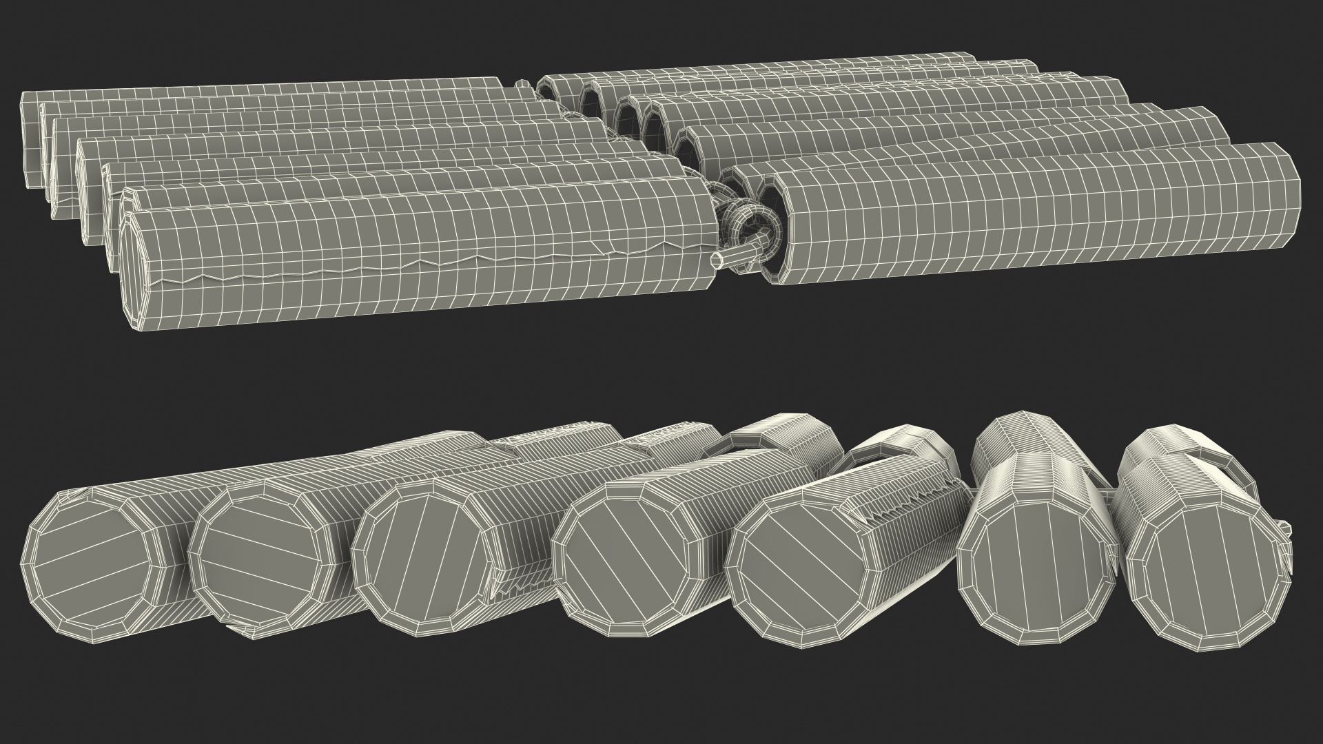 3D Red Firecrackers String model