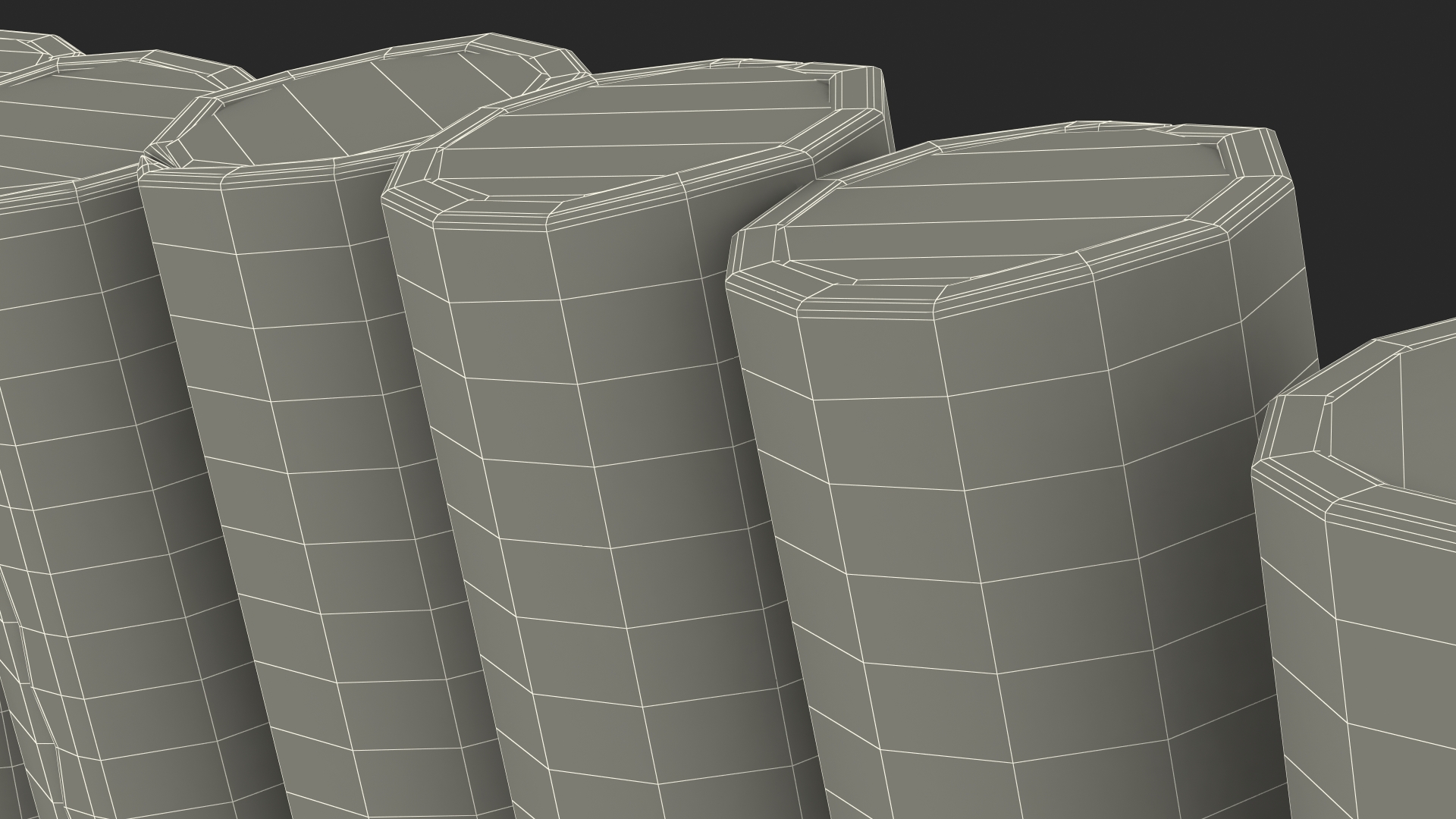 3D Red Firecrackers String model