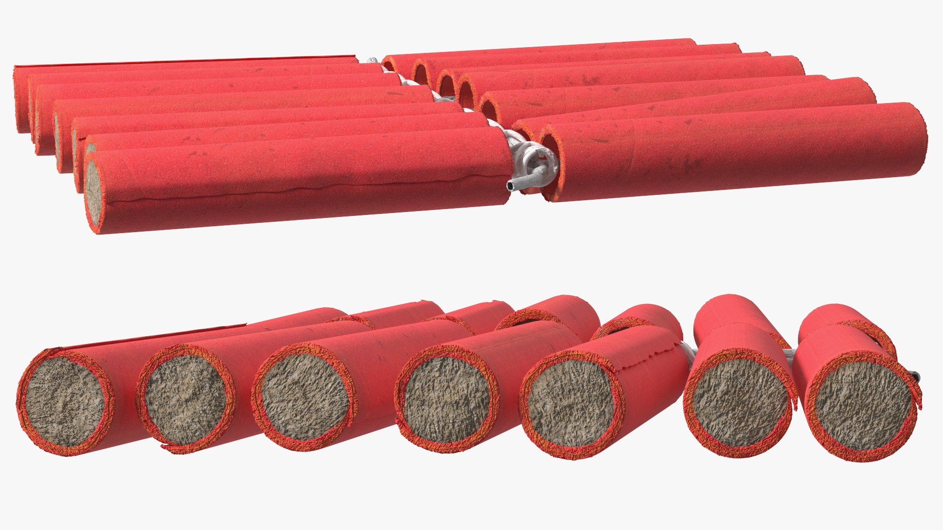 3D Red Firecrackers String model