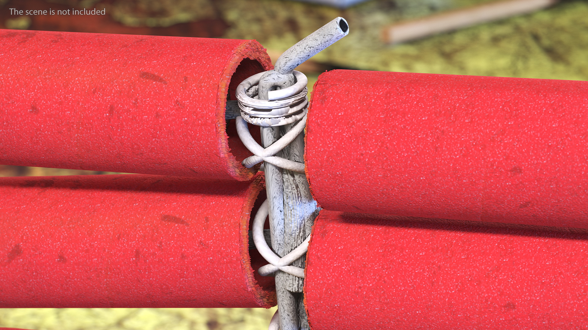 3D Red Firecrackers String model