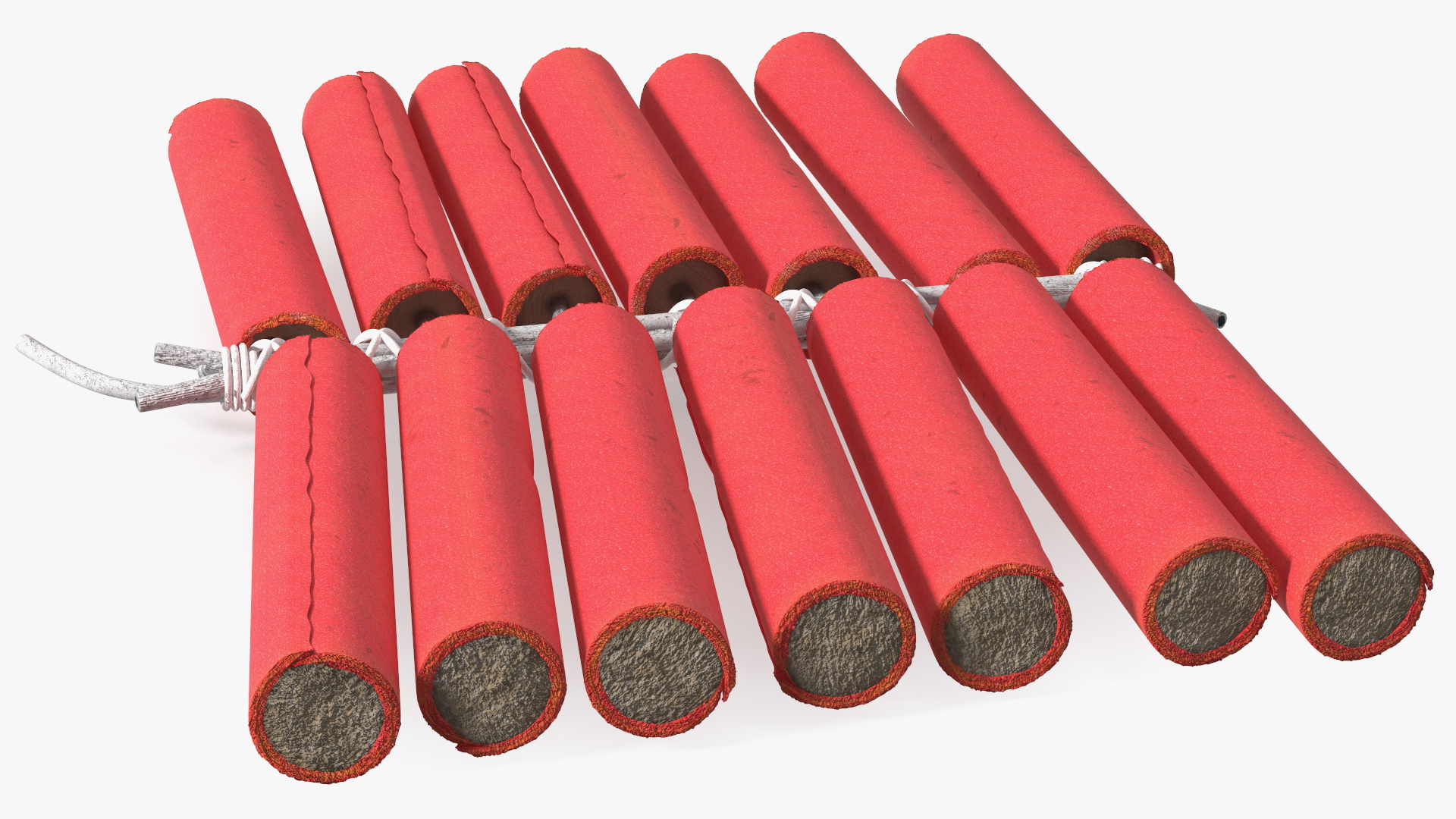 3D Red Firecrackers String model
