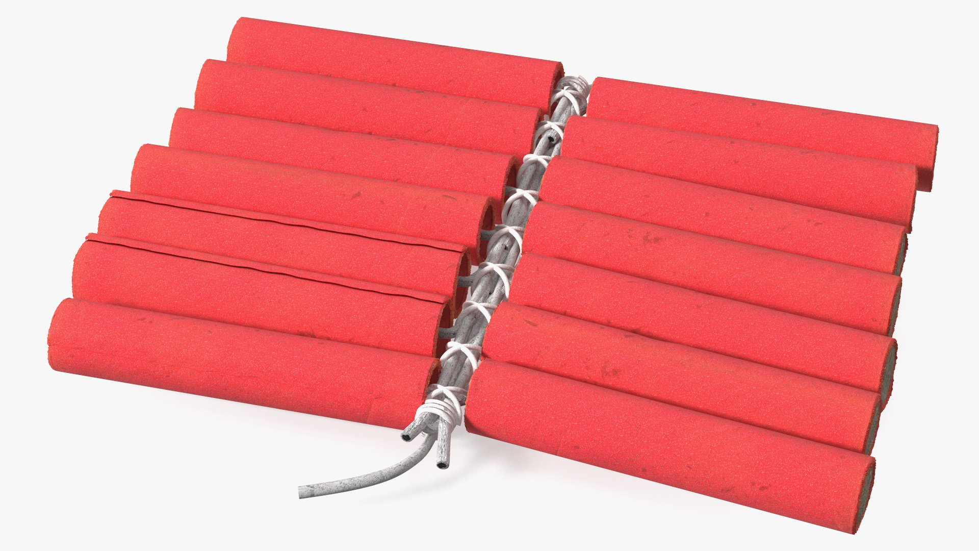 3D Red Firecrackers String model