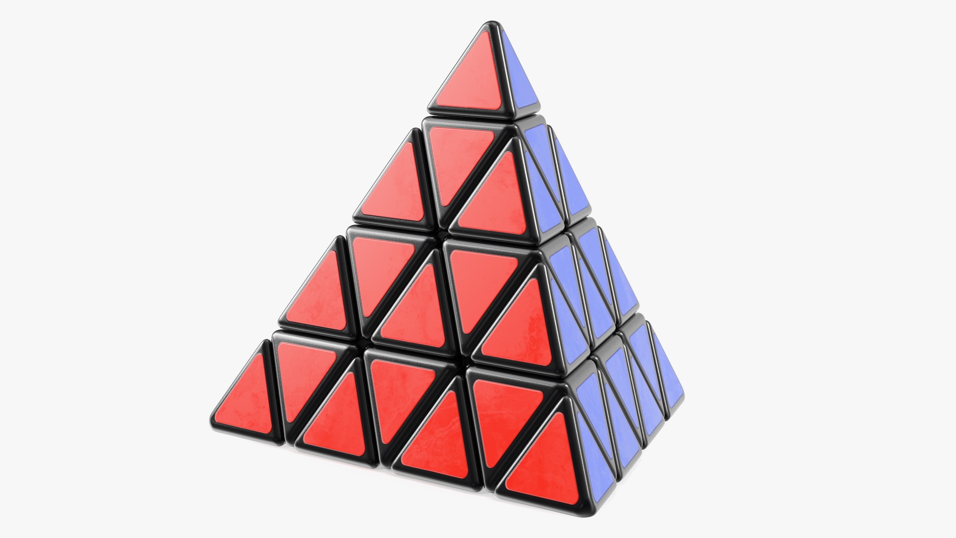 3D model Rubik Pyramid Puzzle Assembled