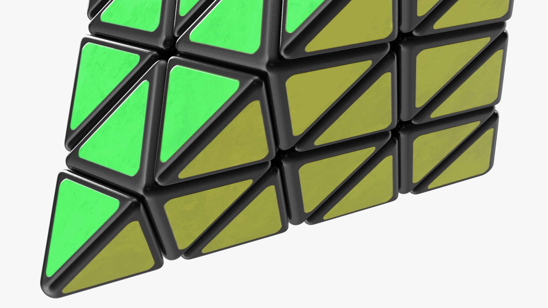 3D model Rubik Pyramid Puzzle Assembled