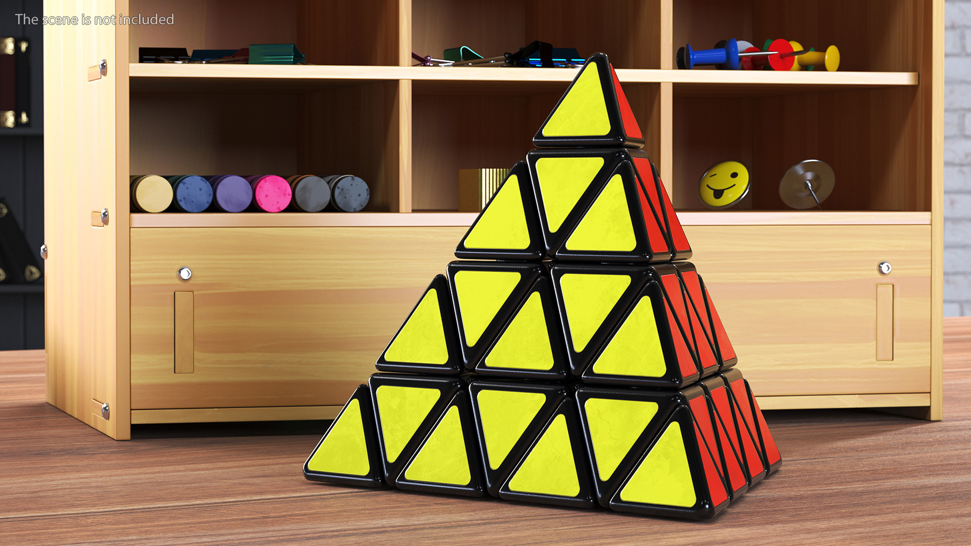 3D model Rubik Pyramid Puzzle Assembled