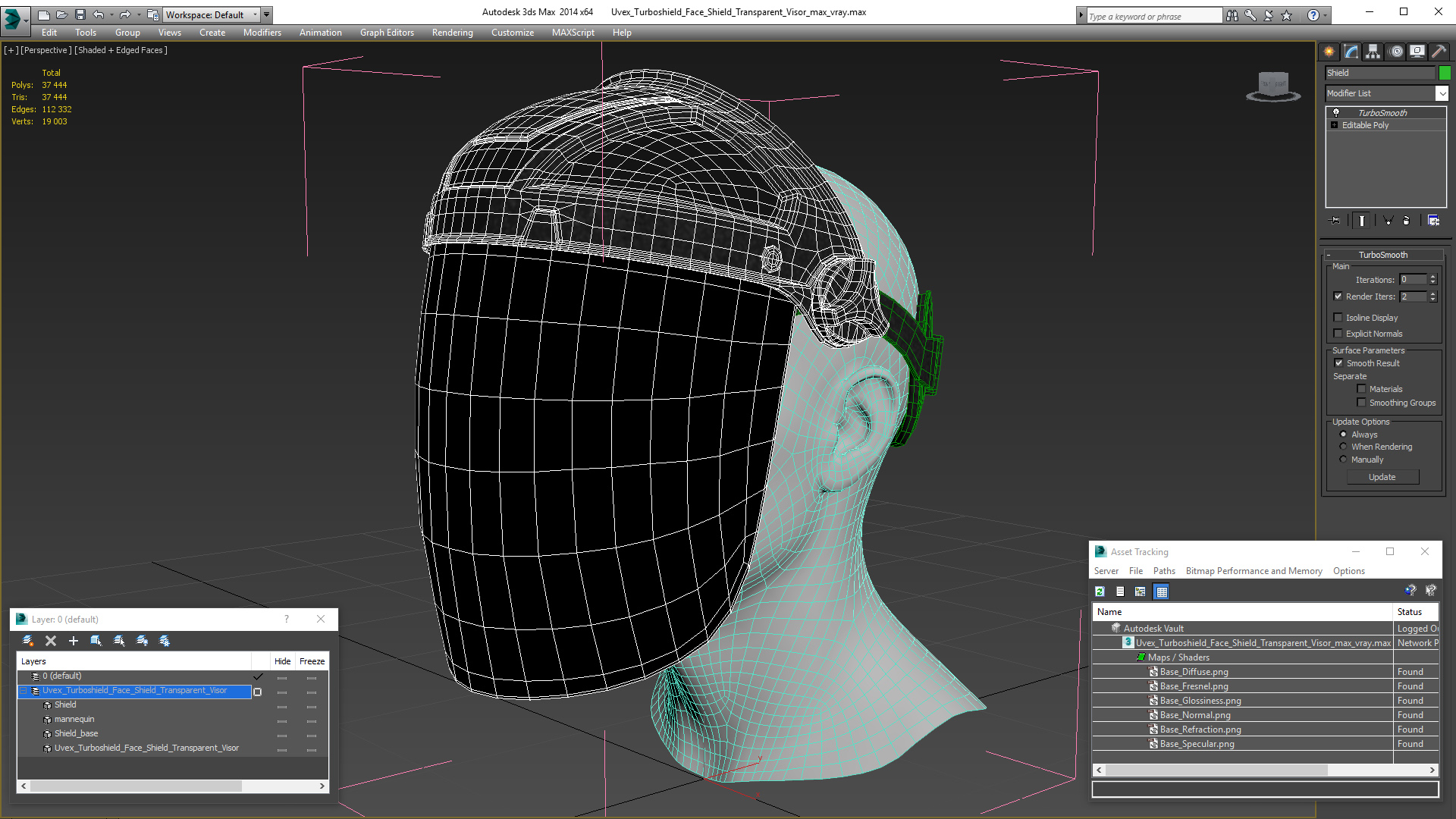 3D Uvex Turboshield Face Shield Transparent Visor