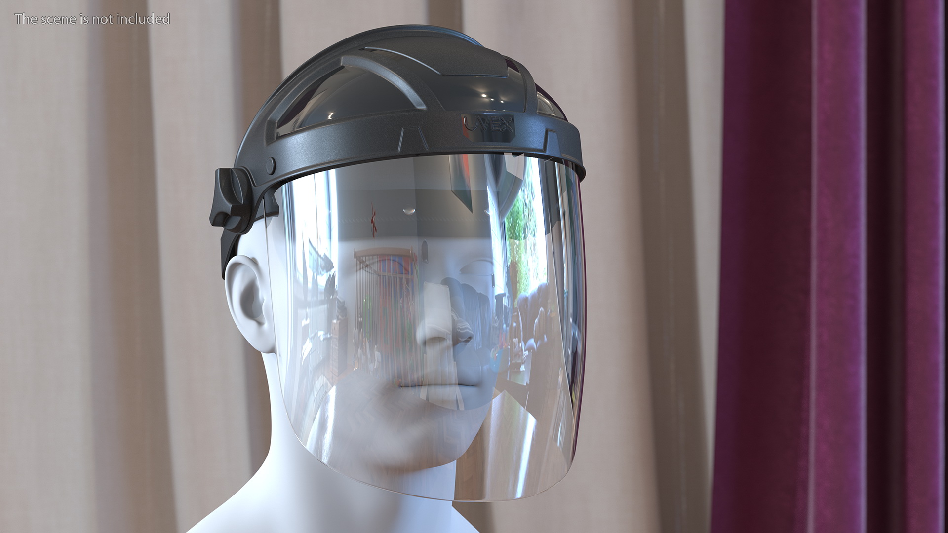 3D Uvex Turboshield Face Shield Transparent Visor