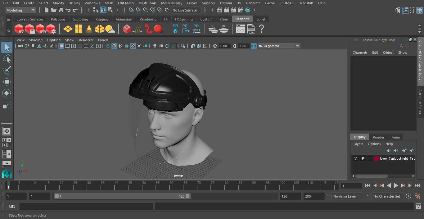 3D Uvex Turboshield Face Shield Transparent Visor