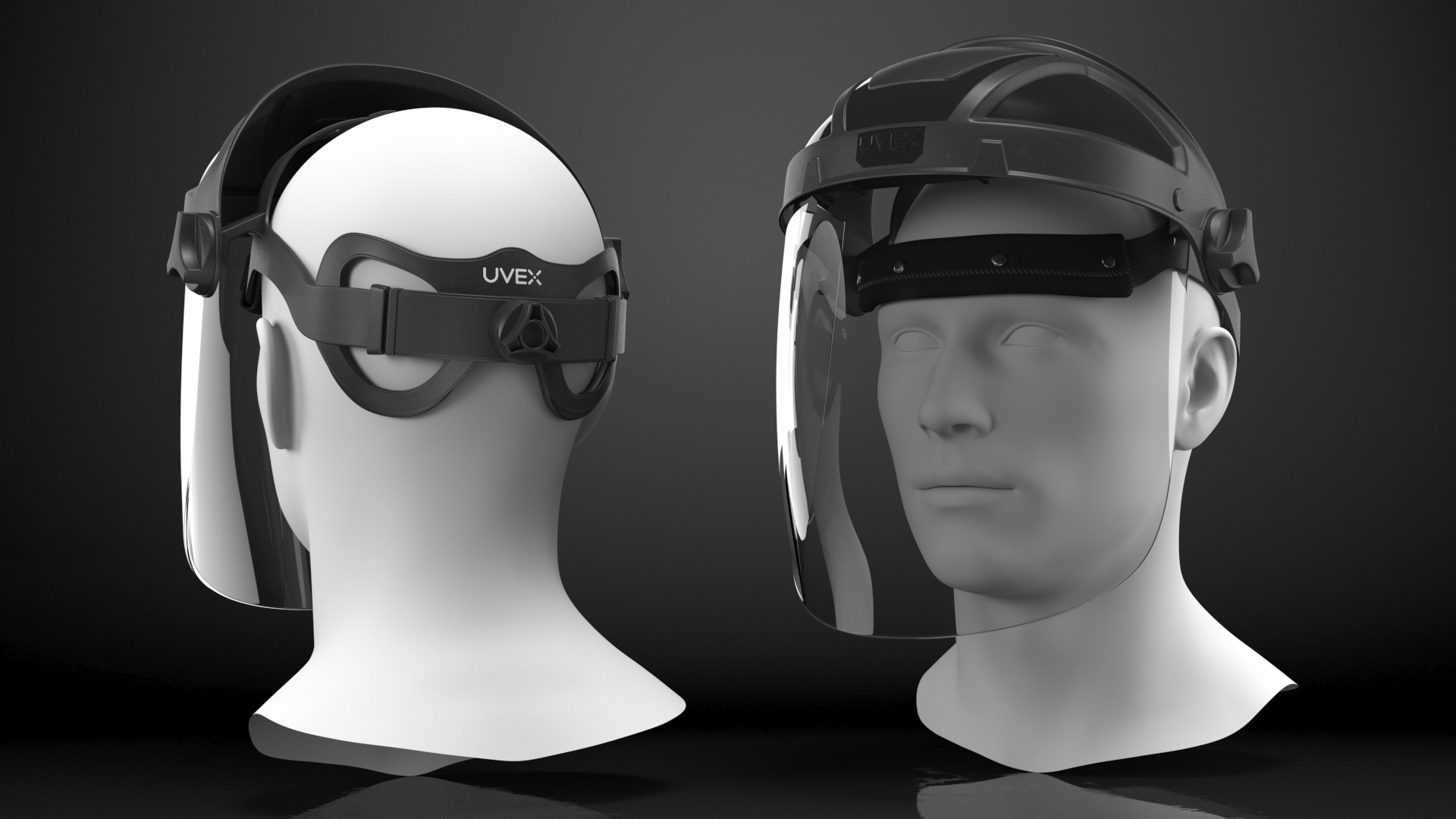 3D Uvex Turboshield Face Shield Transparent Visor