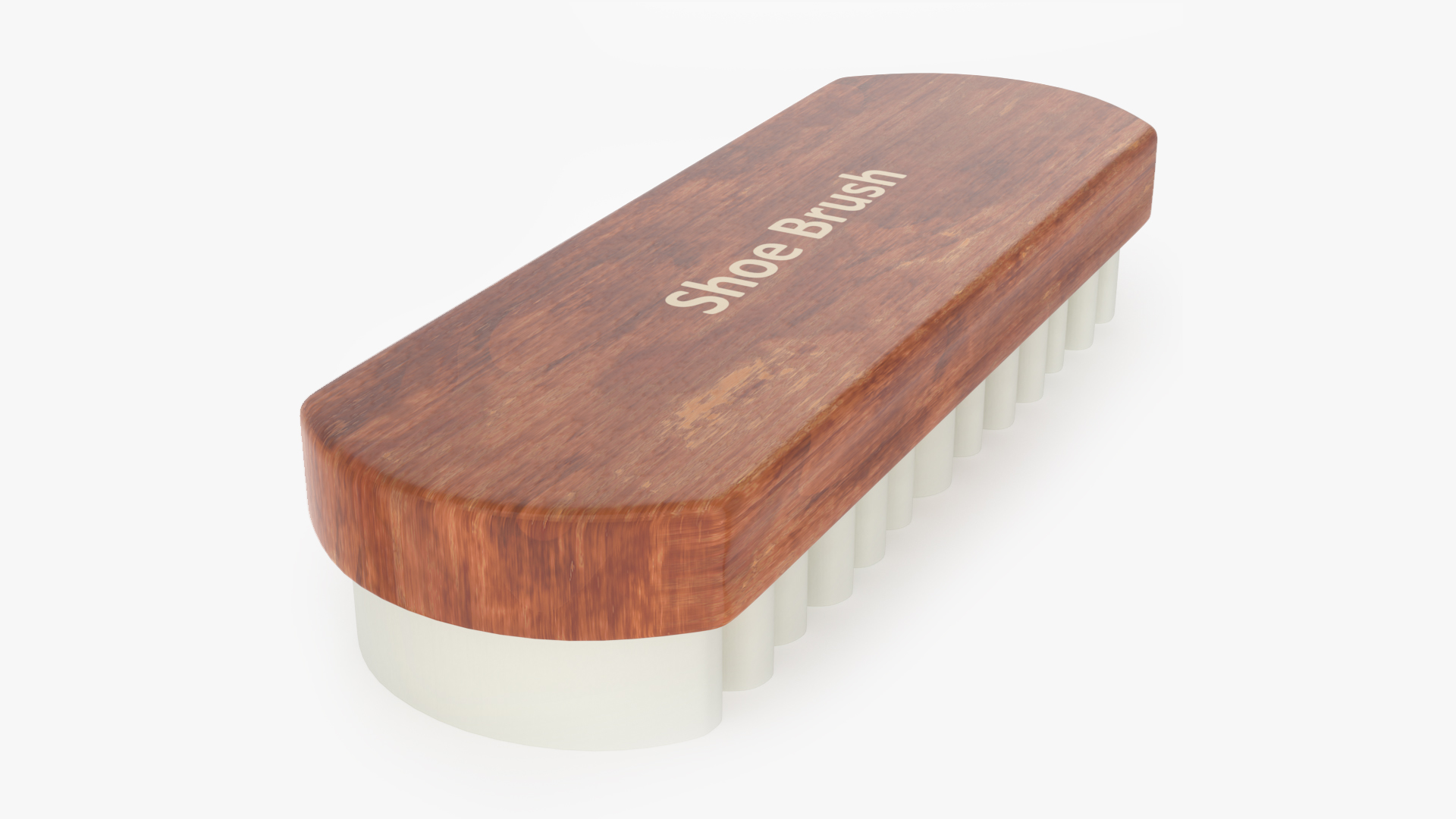 Wooden Crepe Shoe Cleaning Brush 3D