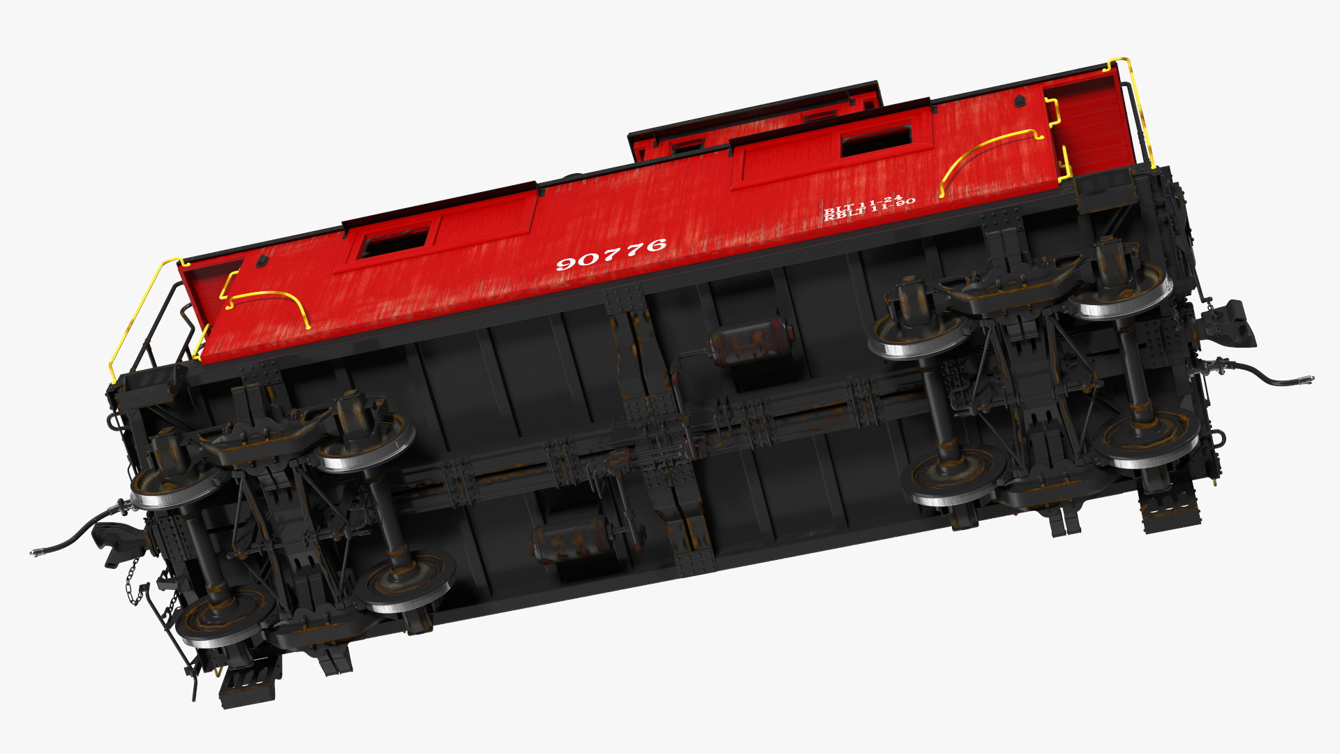 3D Historic Wabash Caboose model