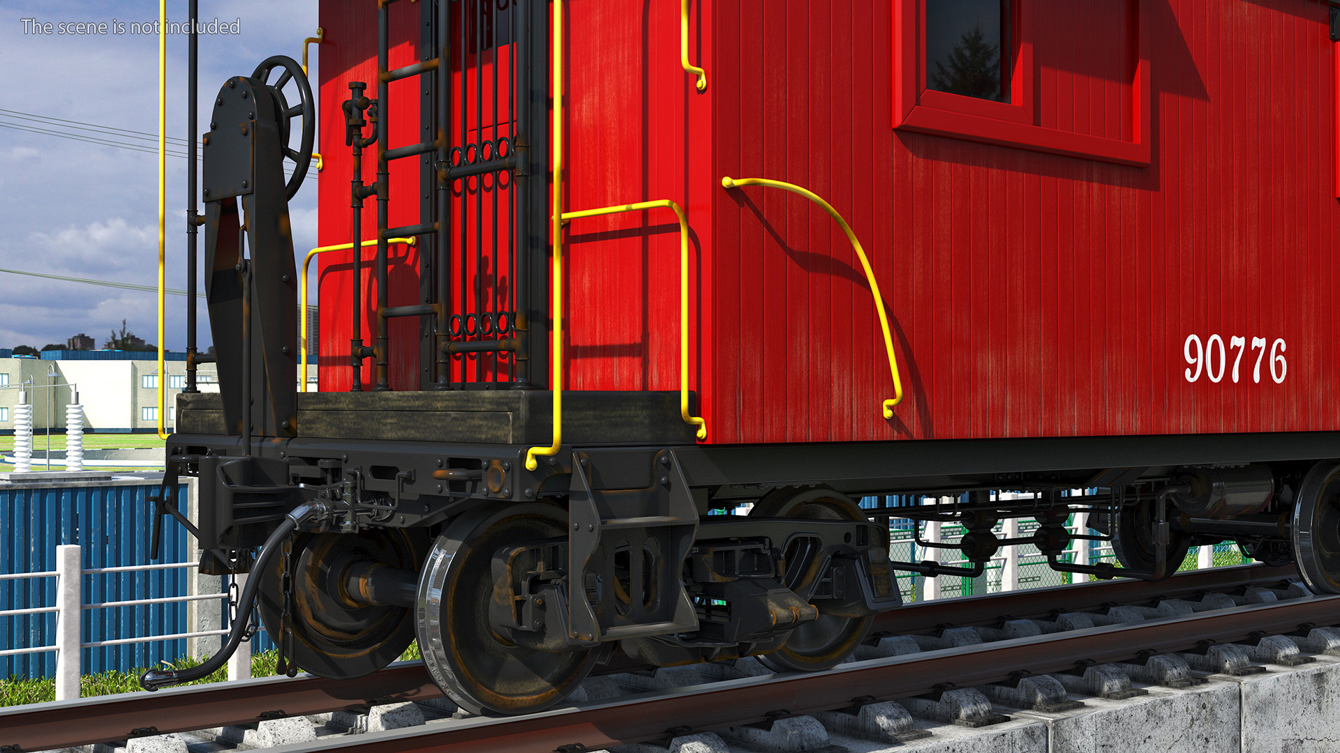3D Historic Wabash Caboose model