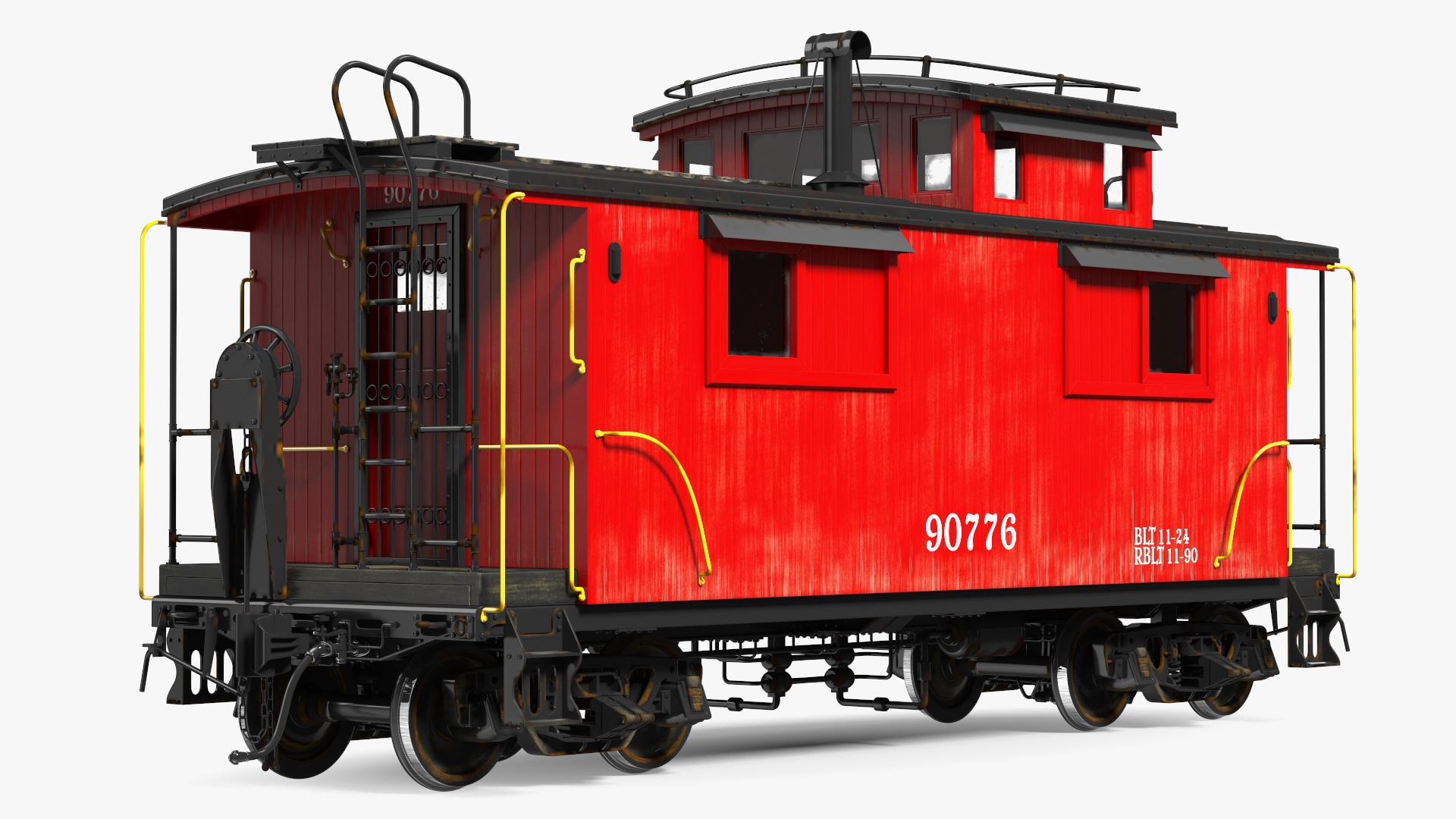 3D Historic Wabash Caboose model