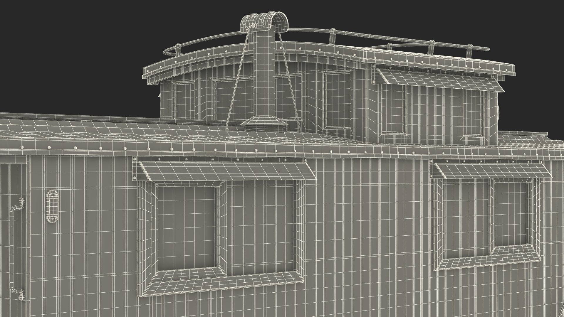 3D Historic Wabash Caboose model