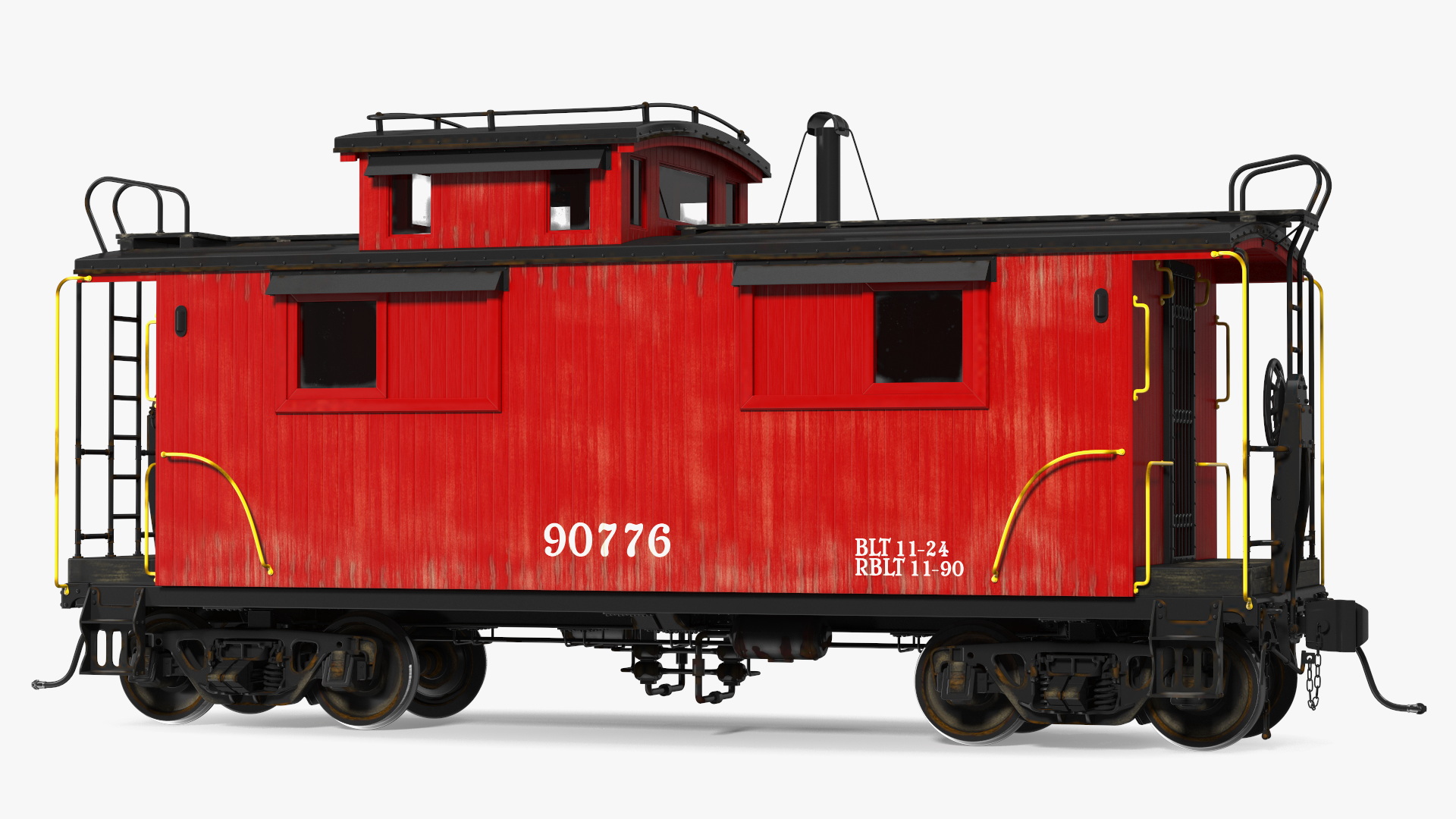 3D Historic Wabash Caboose model