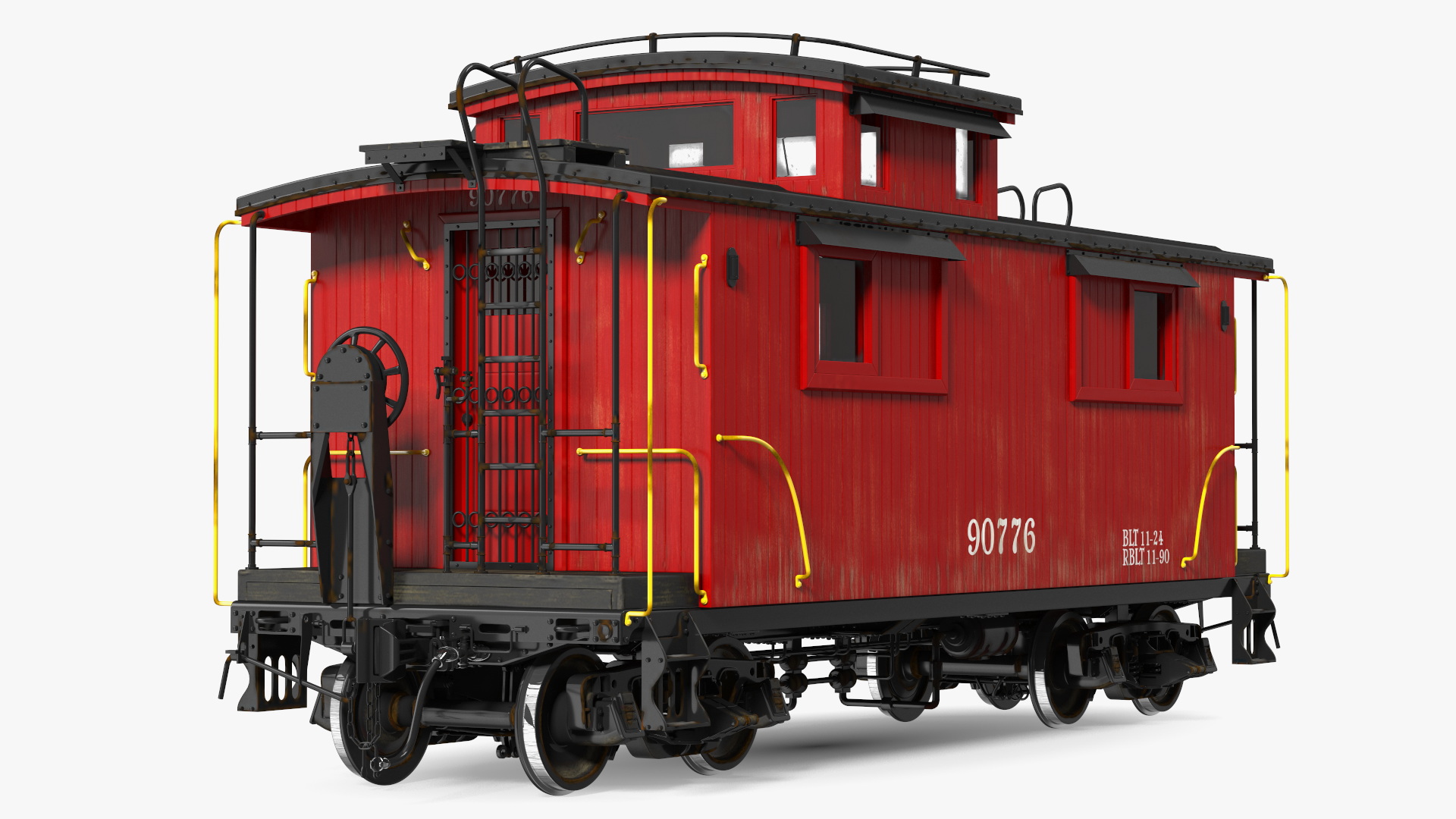 3D Historic Wabash Caboose model