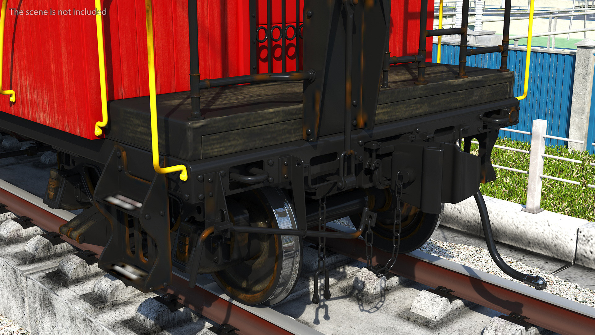 3D Historic Wabash Caboose model