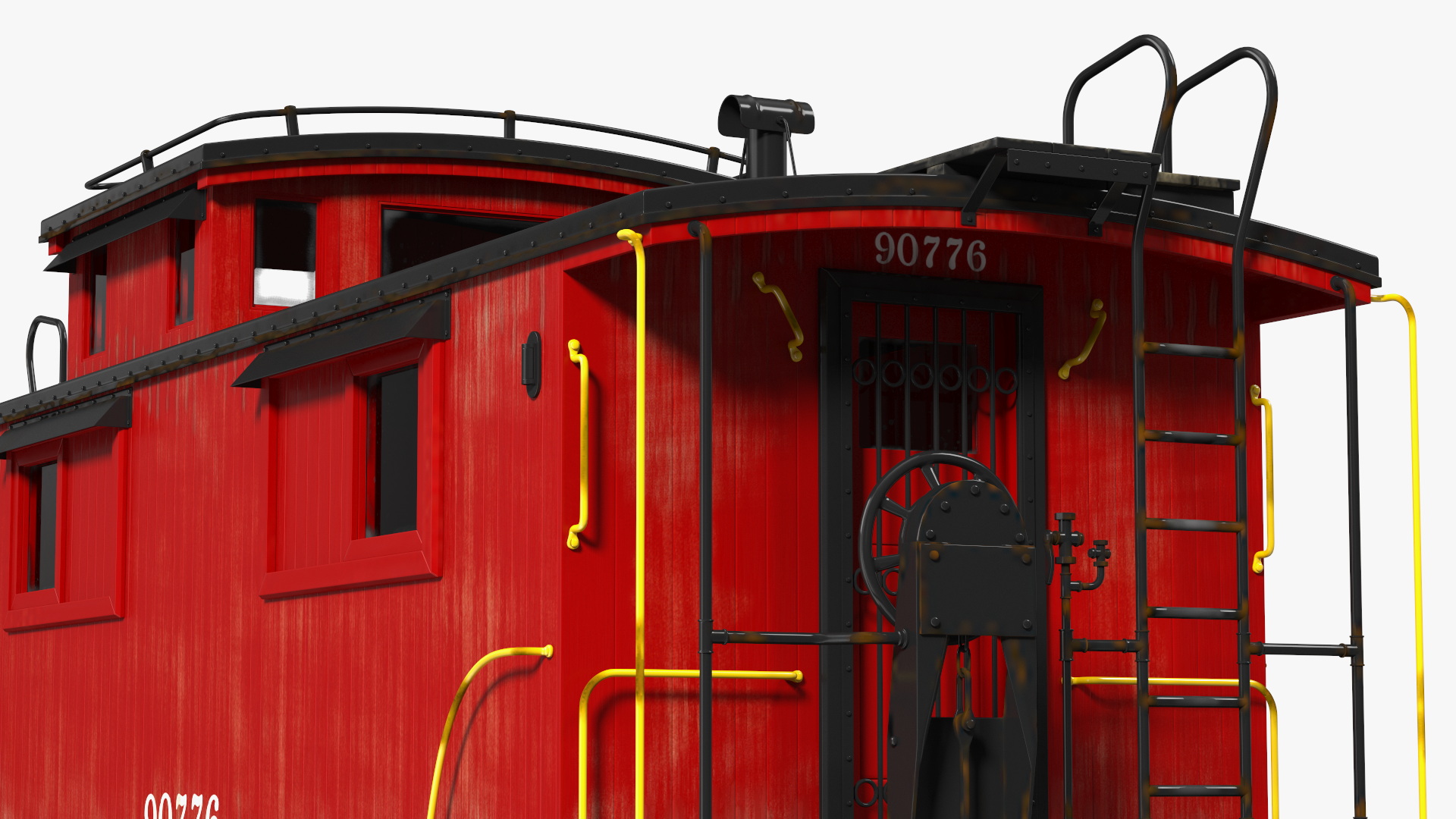 3D Historic Wabash Caboose model