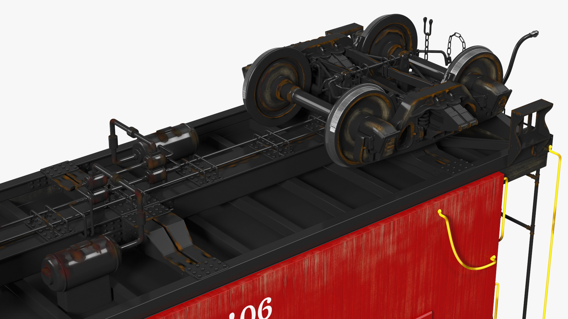 3D Historic Wabash Caboose model