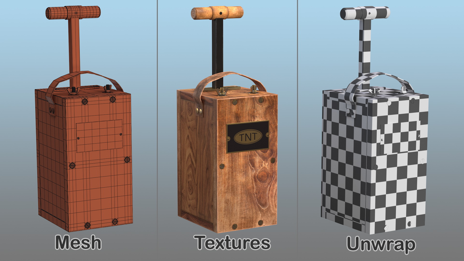 Vintage Blasting Machine Detonator 3D model