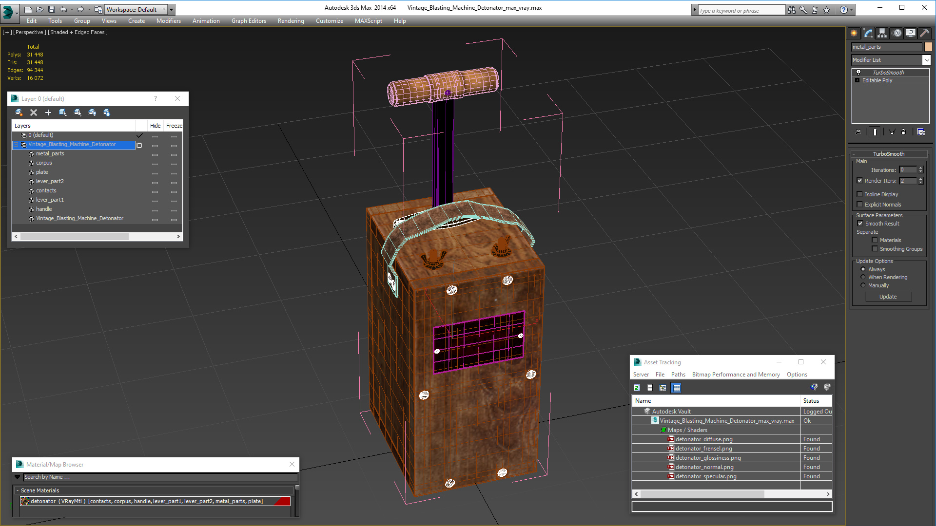 Vintage Blasting Machine Detonator 3D model