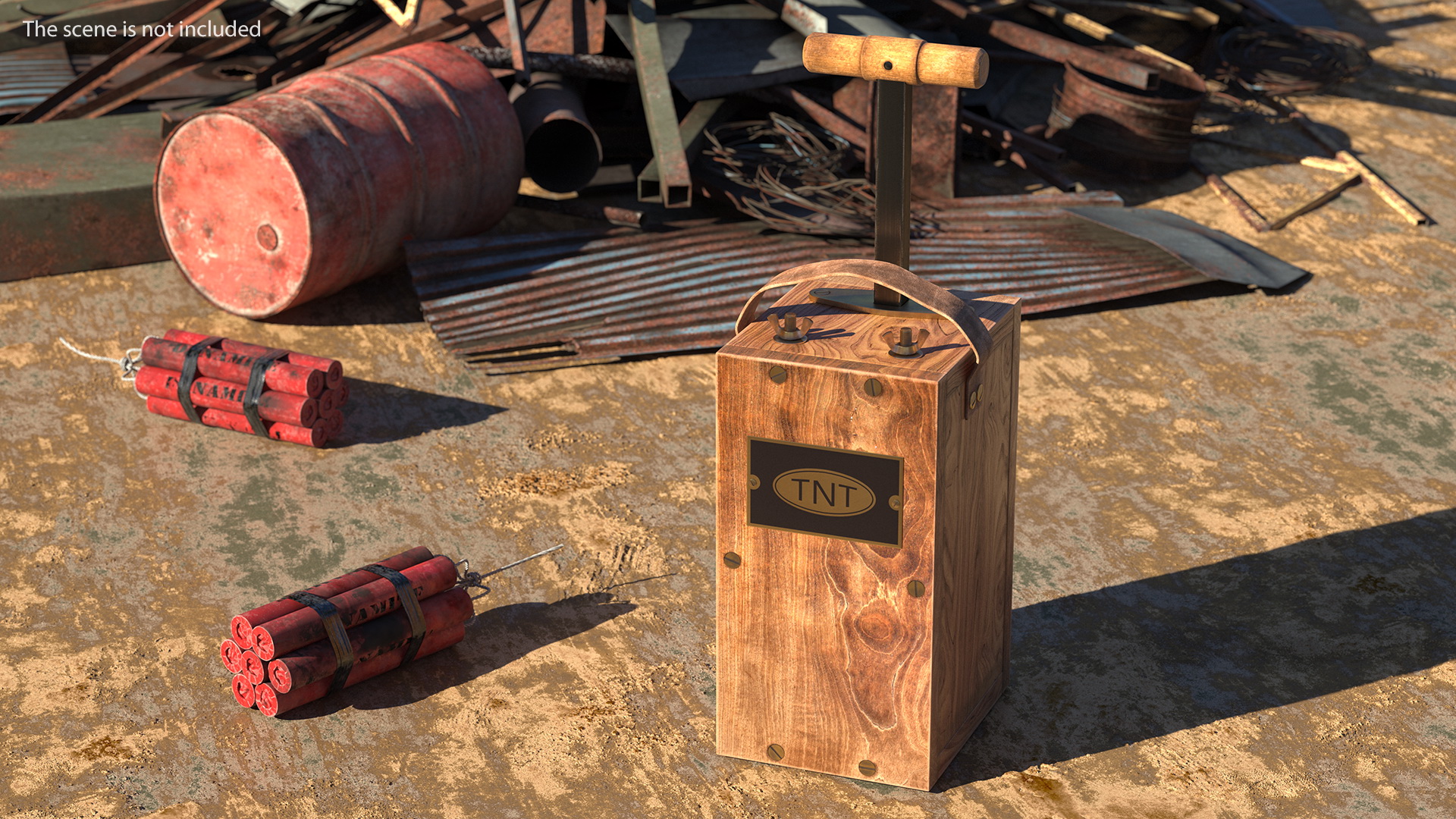 Vintage Blasting Machine Detonator 3D model