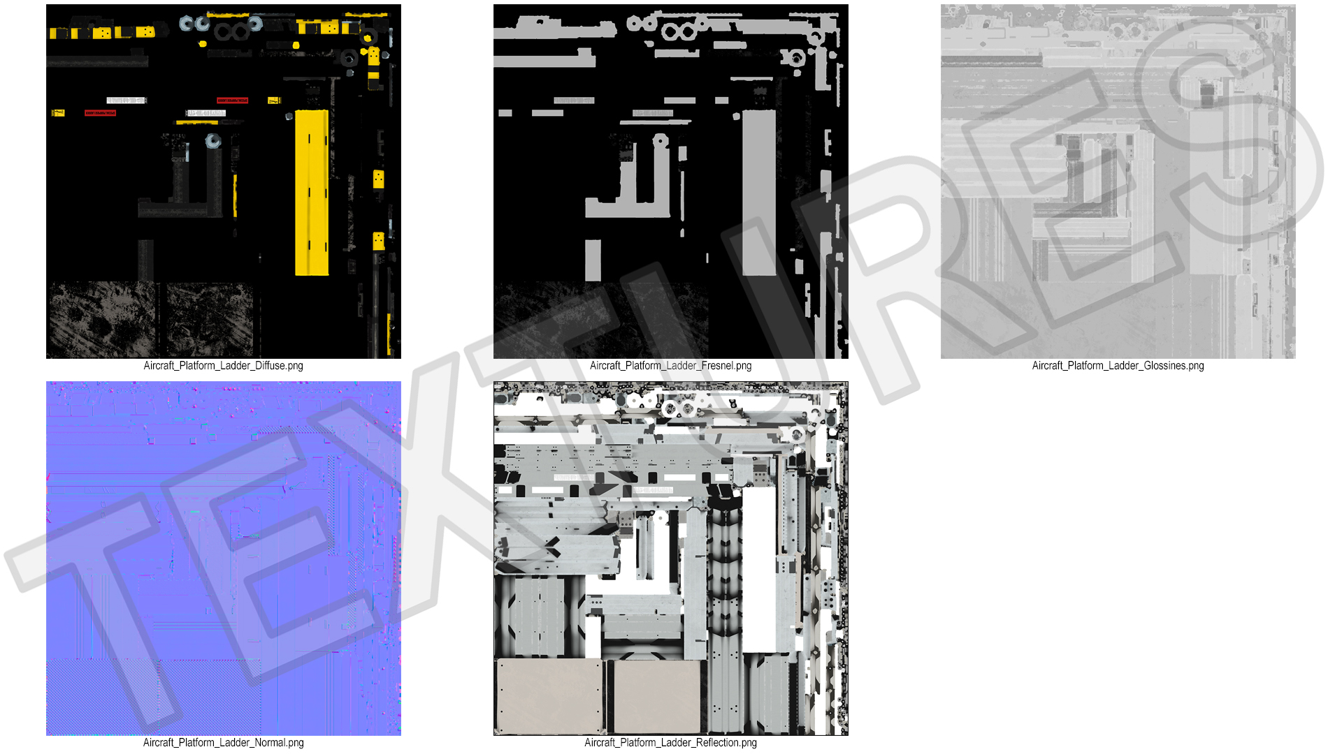 Aircraft Platform Ladder 3D model