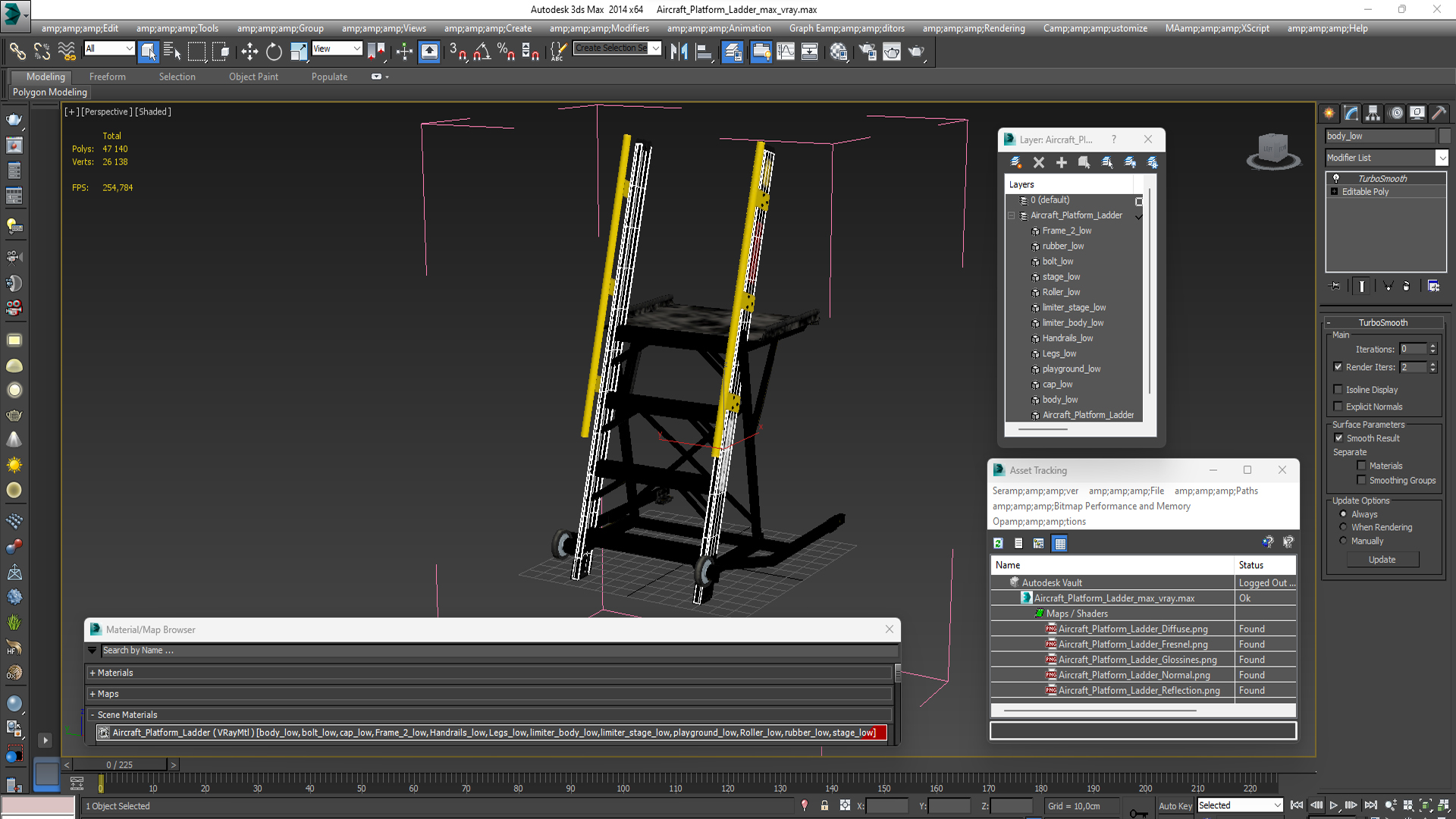 Aircraft Platform Ladder 3D model