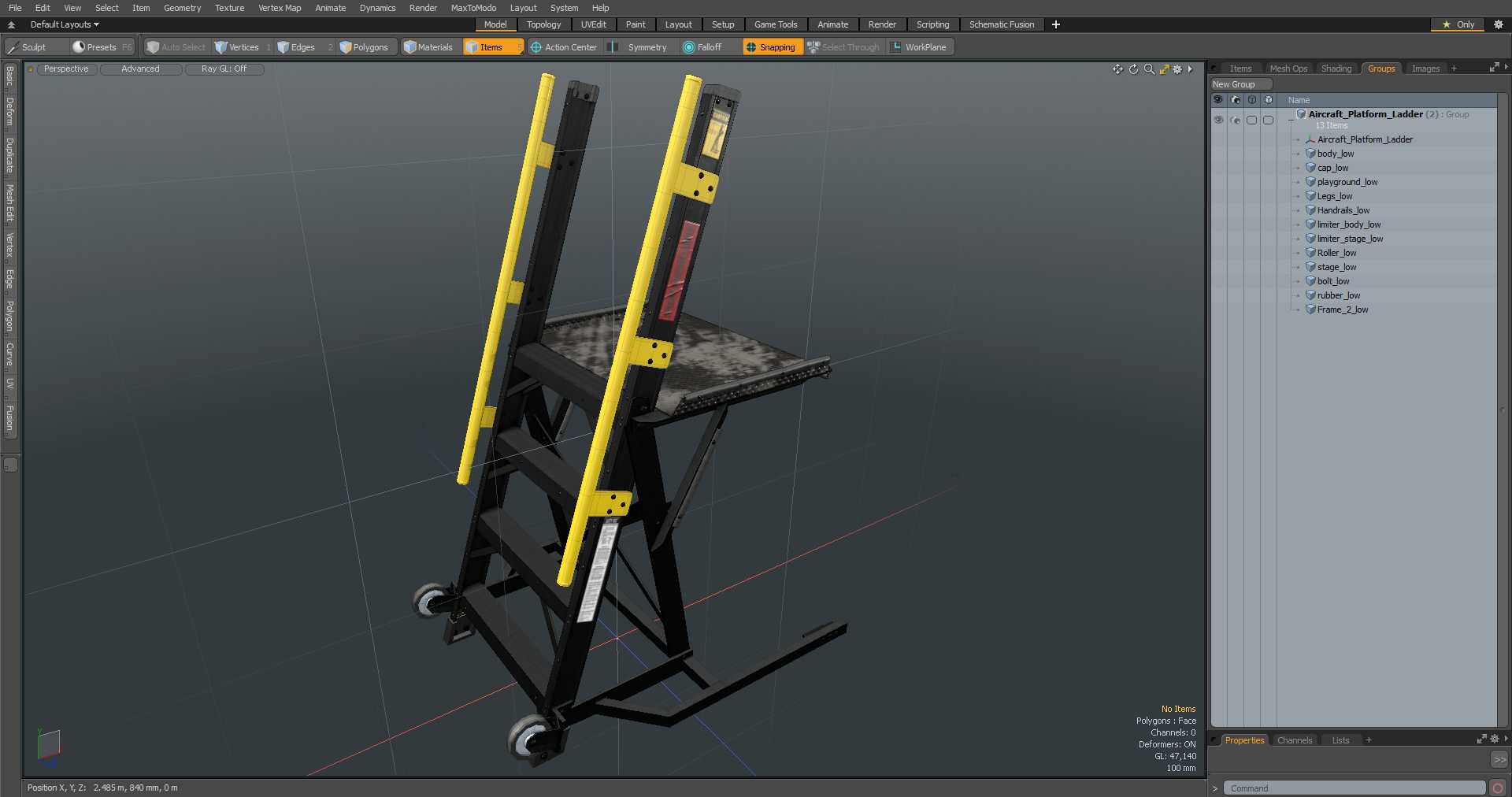 Aircraft Platform Ladder 3D model