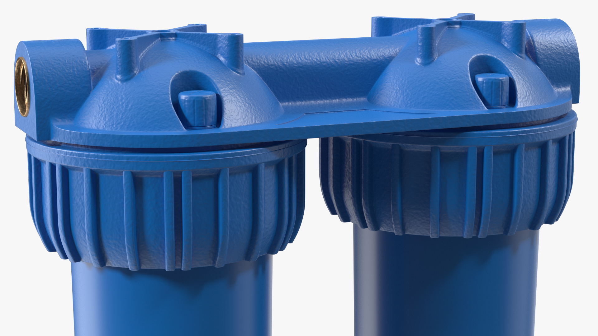 3D Double Stage Water Filter Housing Blue model