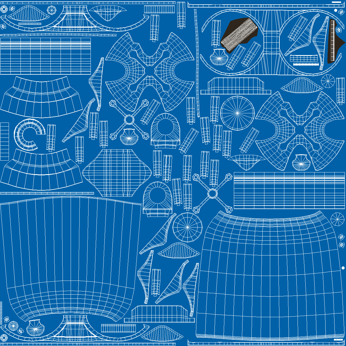 3D Double Stage Water Filter Housing Blue model