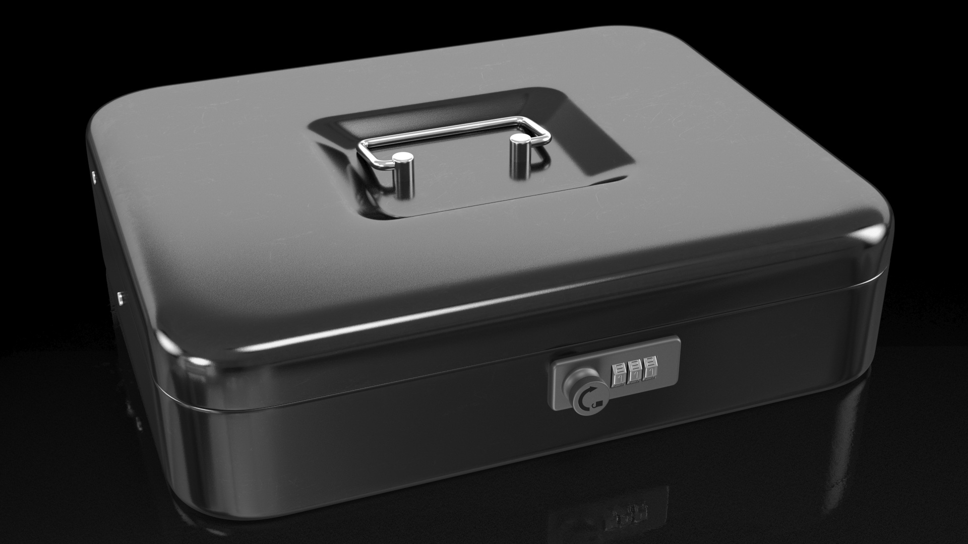 Cash Box Black 3D model