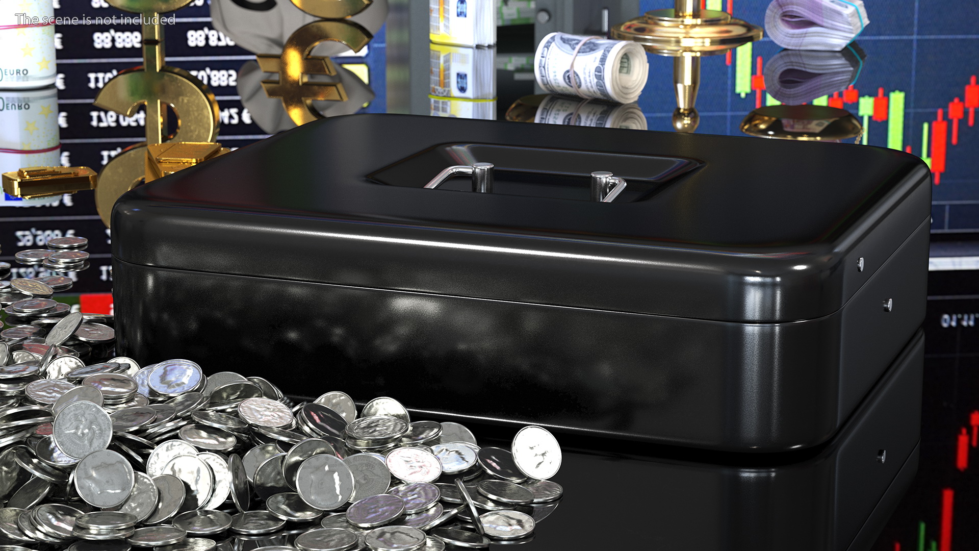 Cash Box Black 3D model